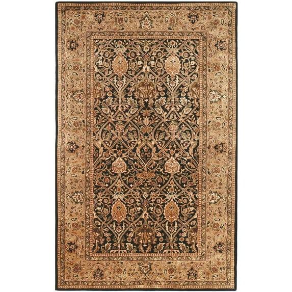 SAFAVIEH Persian Legend Amy Floral Bordered Wool Area Rug, Blue/Gold, 5' x 8'