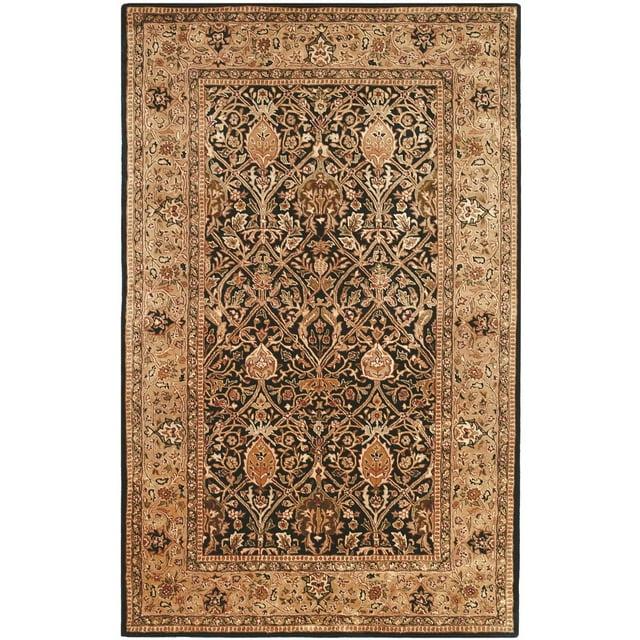 SAFAVIEH Persian Legend Amy Floral Bordered Wool Area Rug, Blue/Gold, 5' x 8'