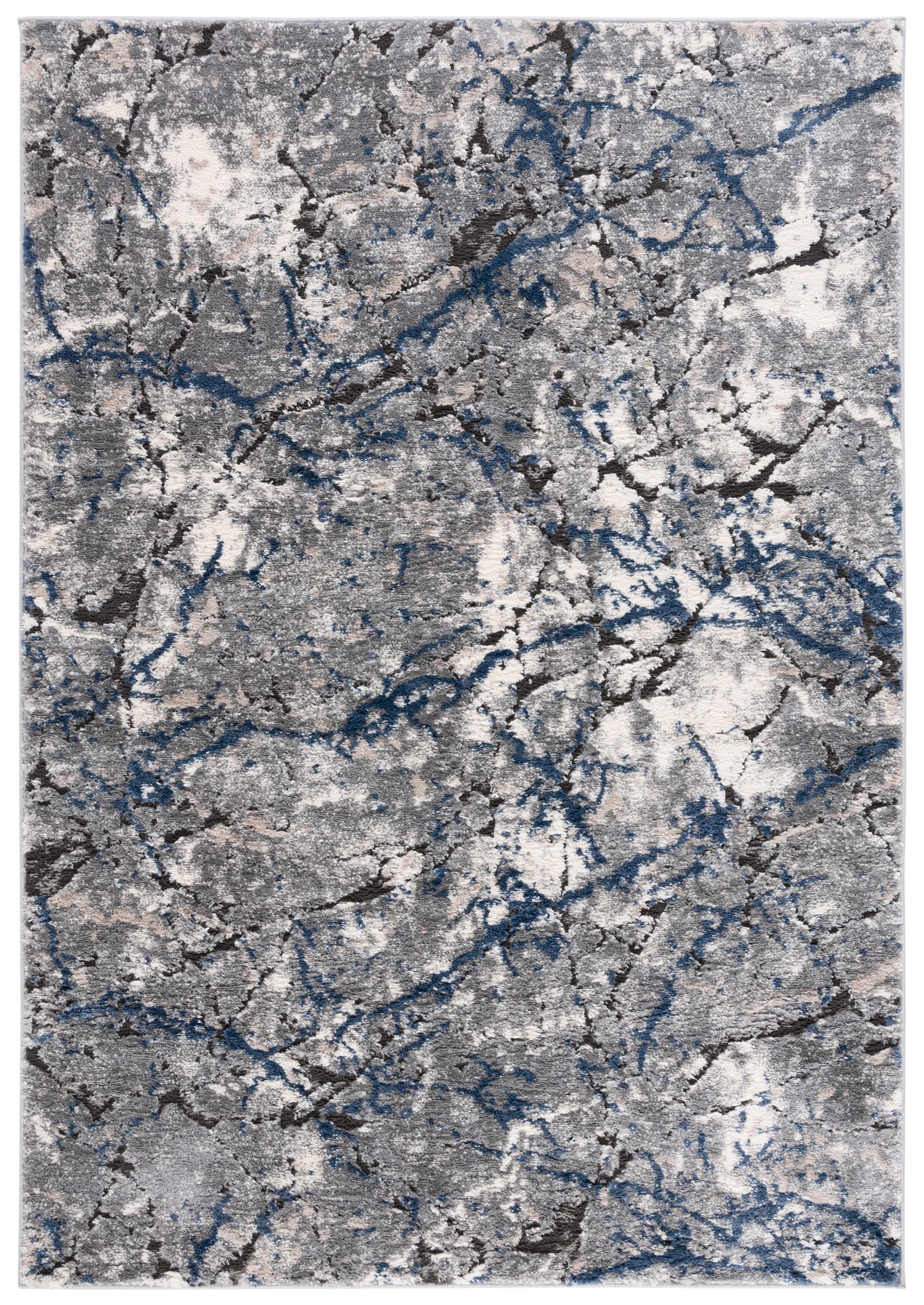Petra PTA108 Power Loomed Indoor Area Rug - 5'3"x7'7" - Light Grey/Light Beige - Safavieh