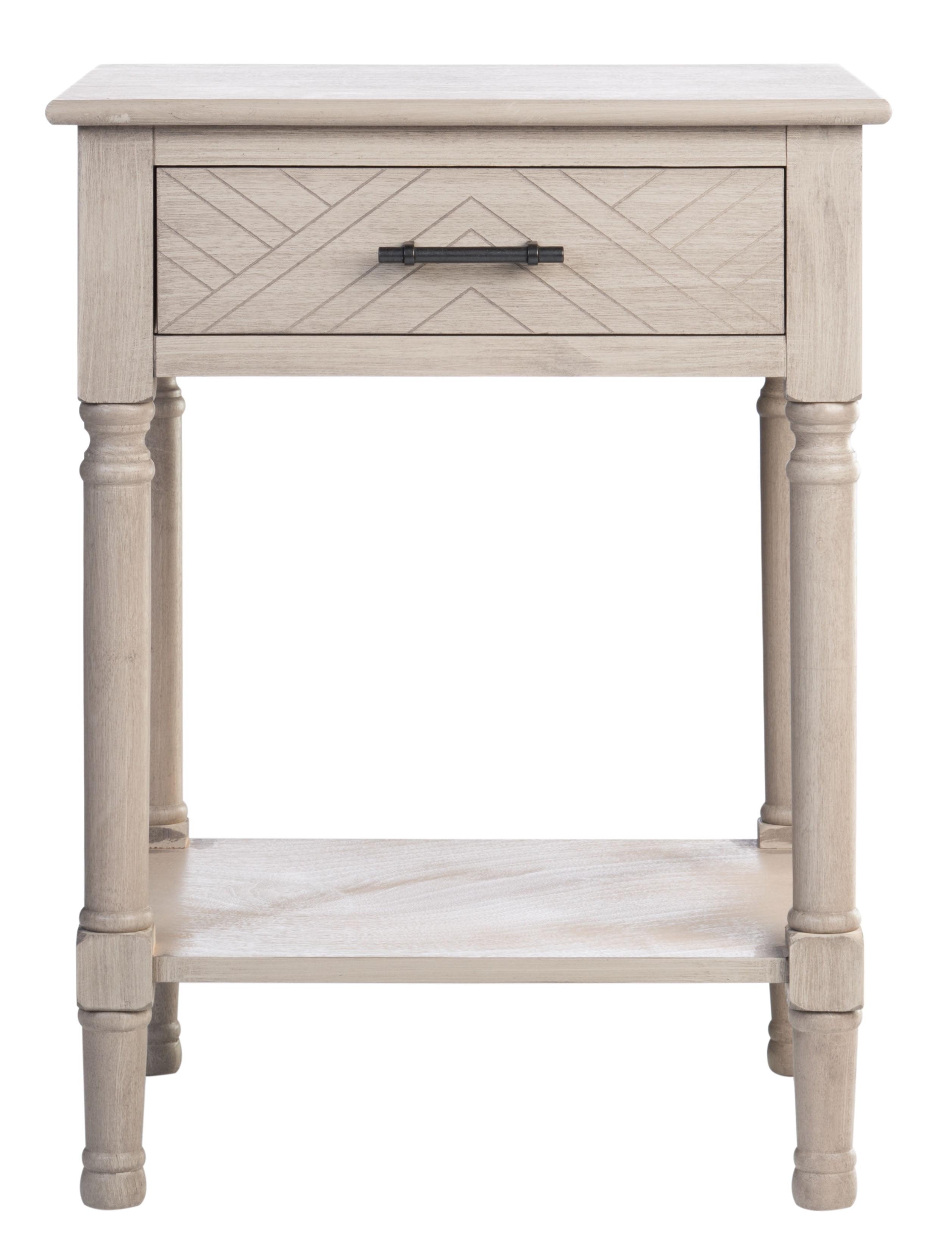 SAFAVIEH Peyton French Beige Rectangle Wood Storage End Table (19 in. W x 15.8 in. D x 26 in. H)