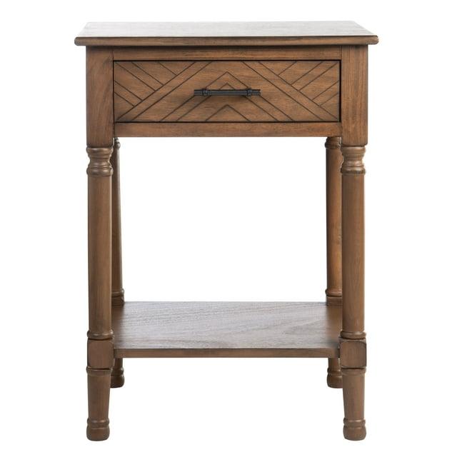 Peyton 1 Drawer Accent Table - Brown - Safavieh
