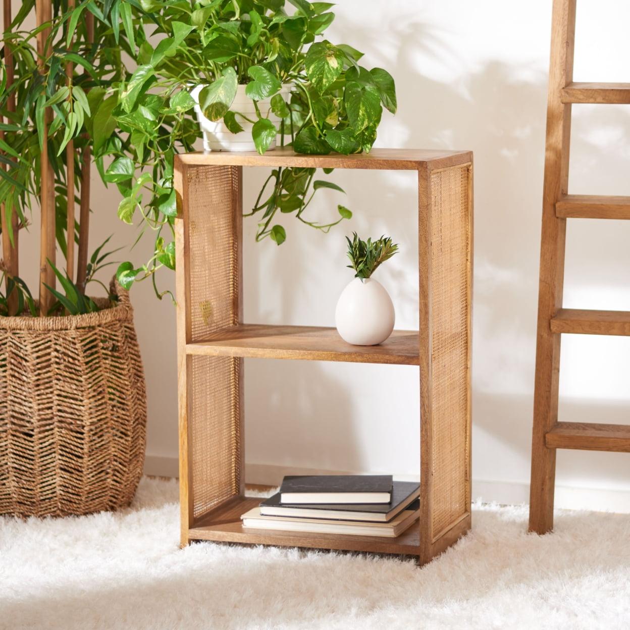 Phoenix Natural Mango Wood 2-Shelf Etagere