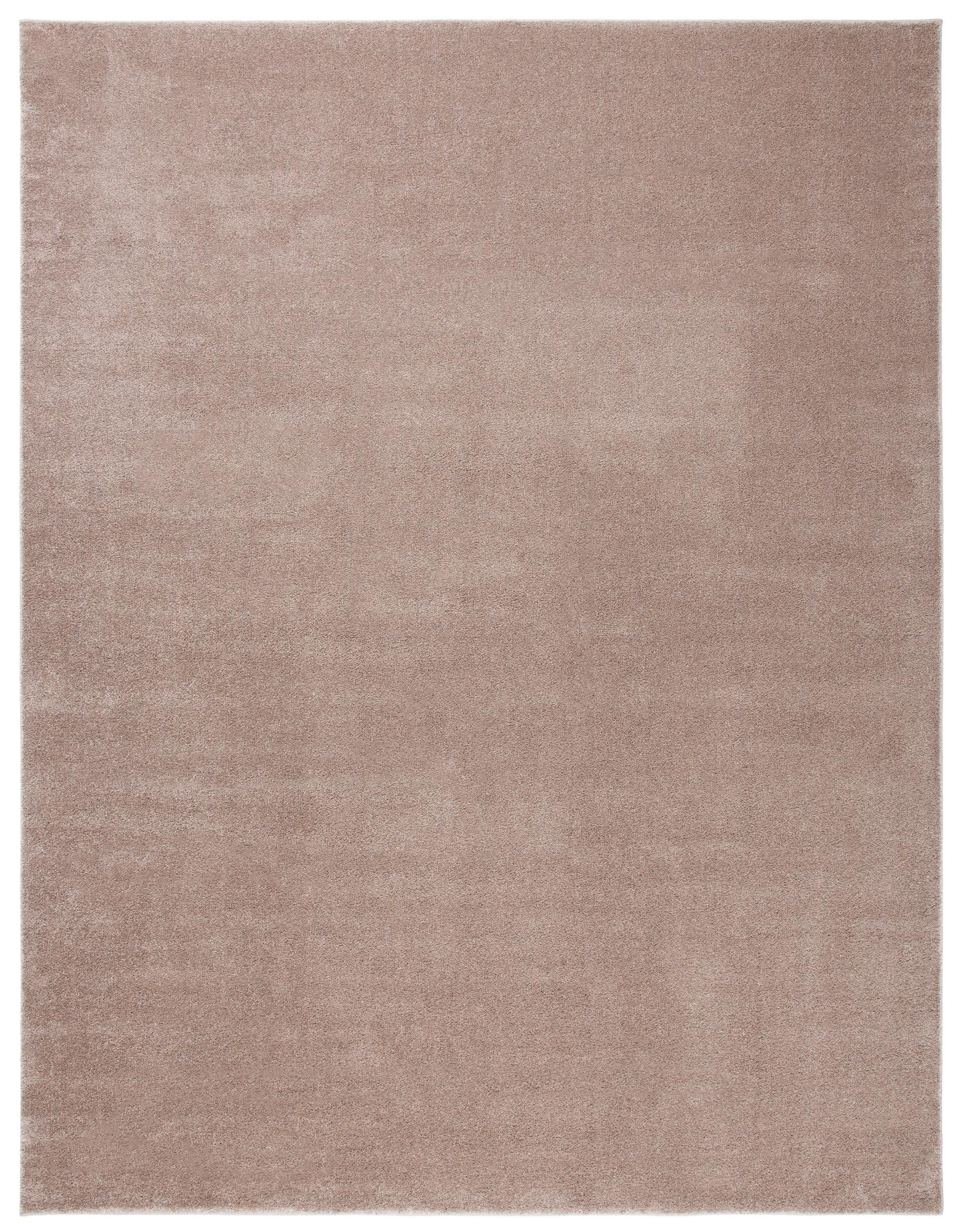 SAFAVIEH Plain and Solid Carleen Solid Plush Area Rug, Taupe, 4'5" x 6'5"