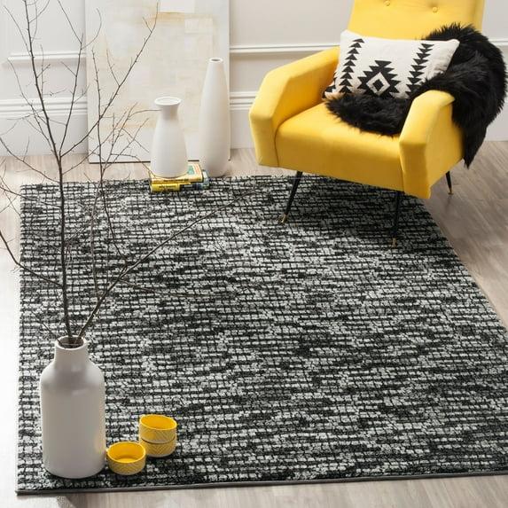 Porcello PRL6941 Power Loomed Indoor Area Rug - 6'7"x6'7" - Light Grey/Charcoal - Safavieh