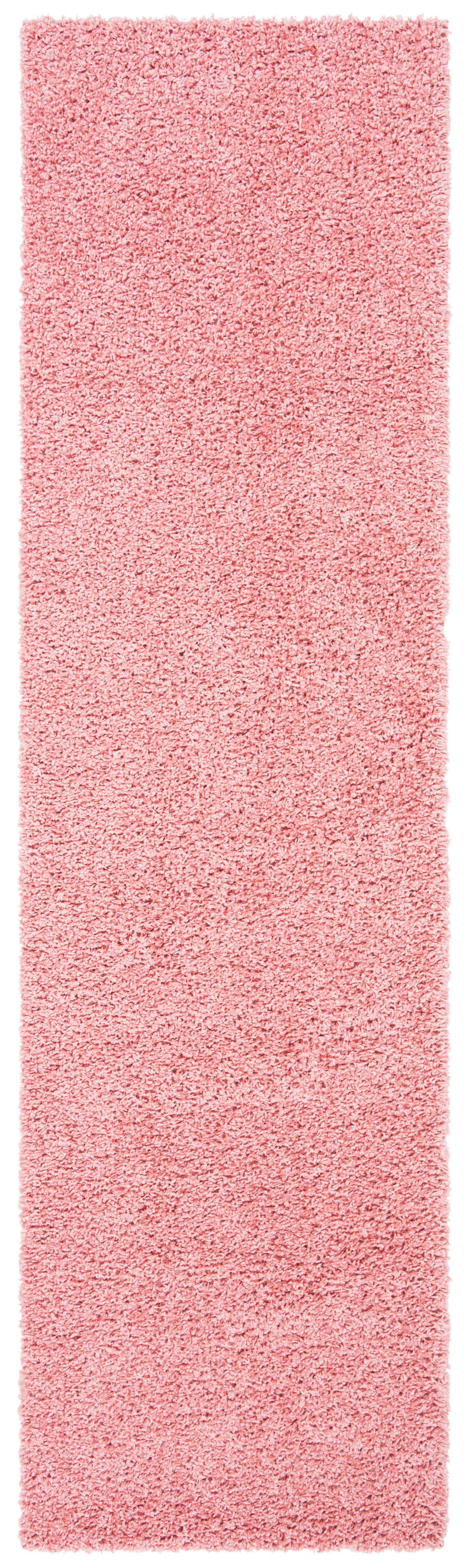 SAFAVIEH Primo Mason Solid Plush Shag Runner Rug, Rose, 2'2" x 8'