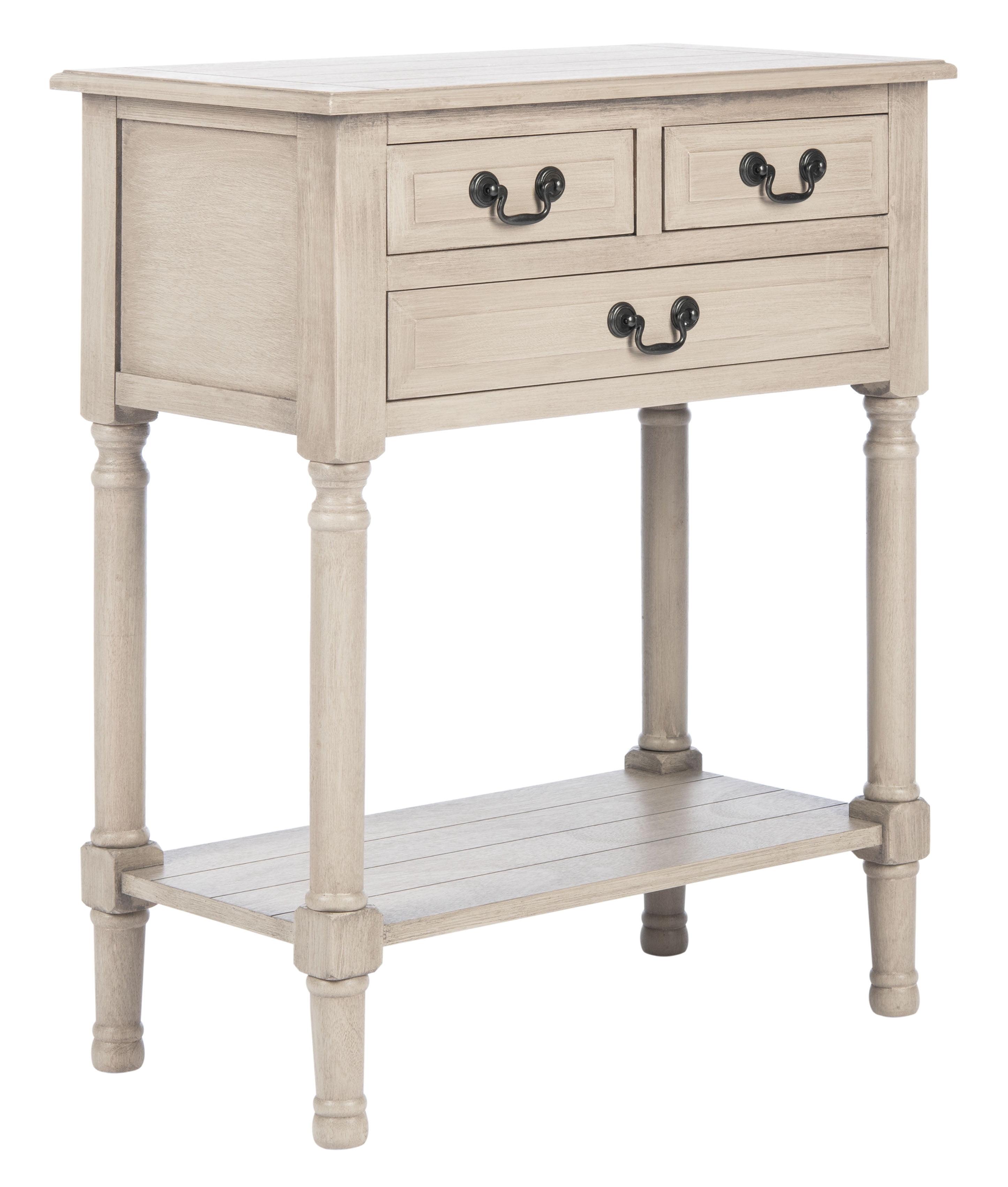 Primrose 3 Drawer Console Table - Greige - Safavieh