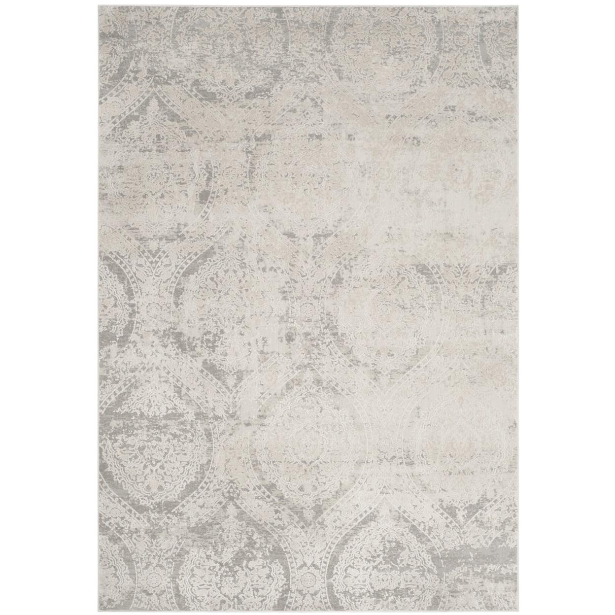 Princeton Gray and Beige Hand-Knotted Viscose Area Rug