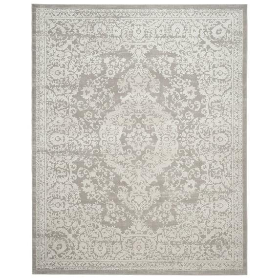 SAFAVIEH Princeton Weldon Floral Bordered Area Rug, Grey/Beige, 9' x 12'