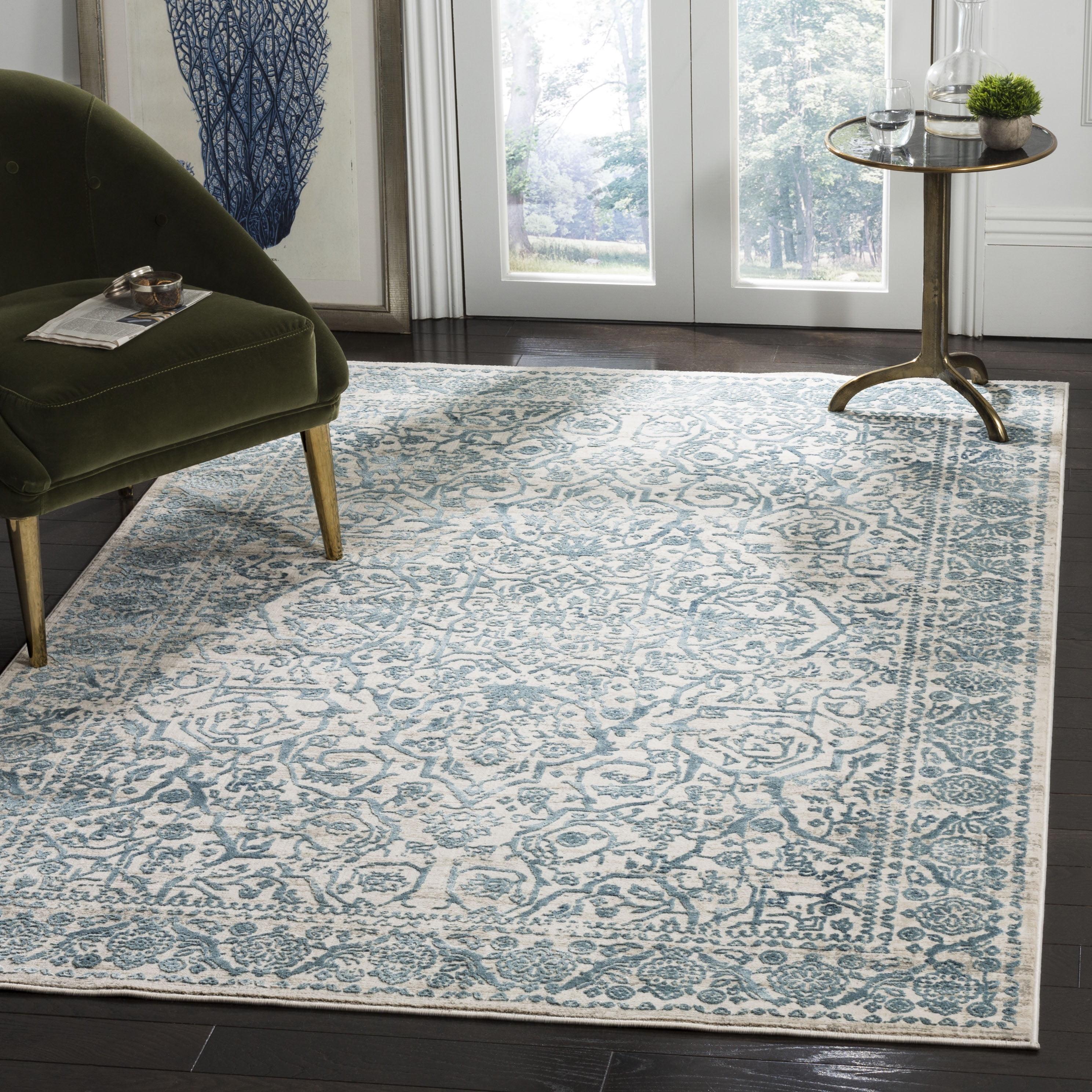 Princeton PRN714 Power Loomed Indoor Area Rug - Blue/Beige - 5'3"x7'6" - Safavieh.