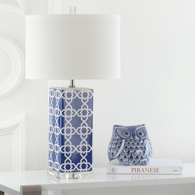 Quatrefoil Table Lamp (Set of 2) - Navy - Safavieh.