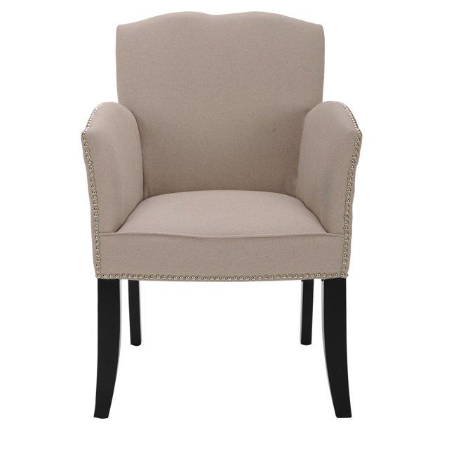 Rachel Arm Chair With Nail Head Trim - MCR4539 - Taupe - Safavieh Couture