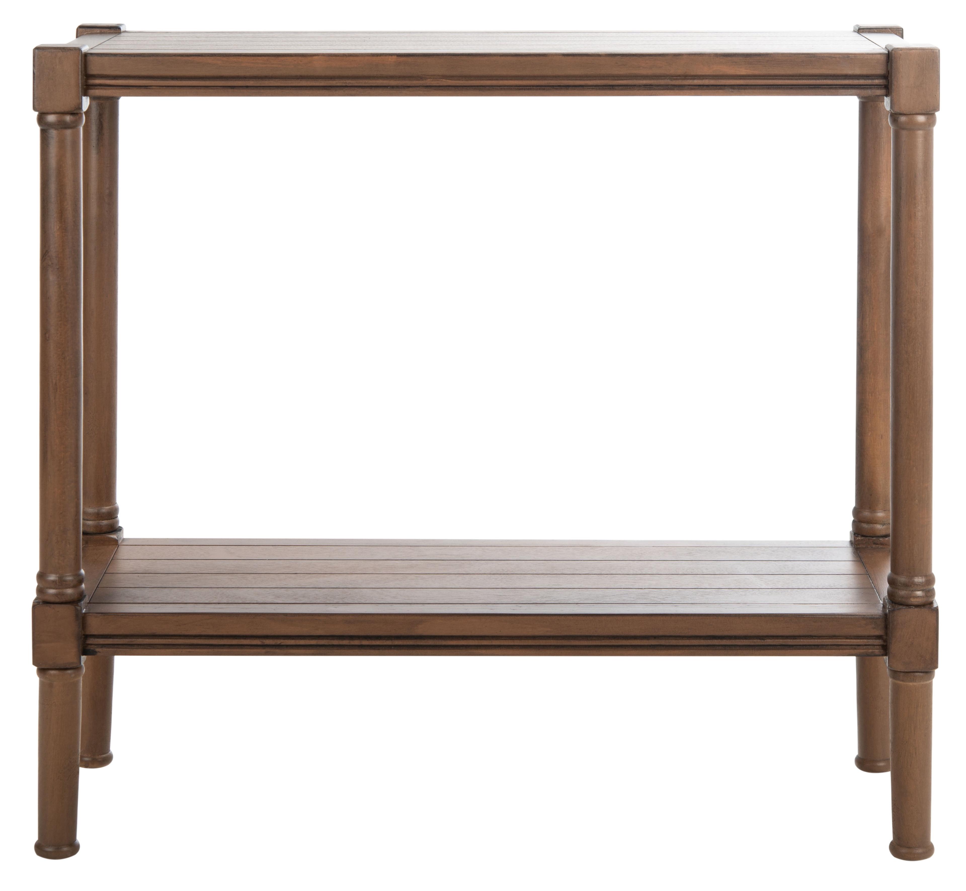 Rafiki Brown Pine Wood Console Table with Shelf