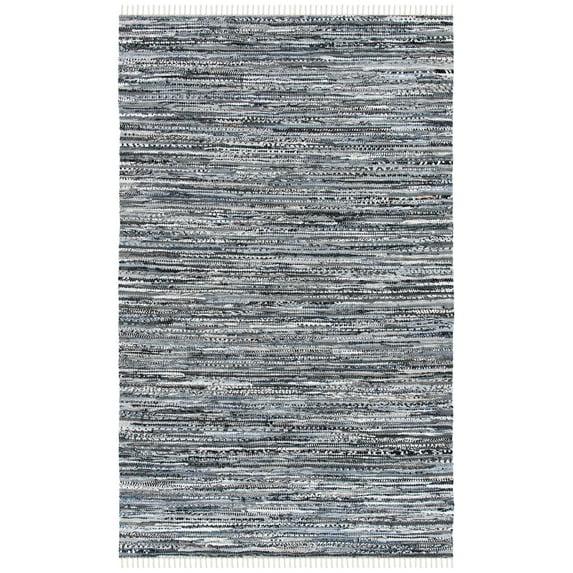 Rag Area Rug RAR128 Hand Woven Area Rug - Grey - 4'x6' - Safavieh.