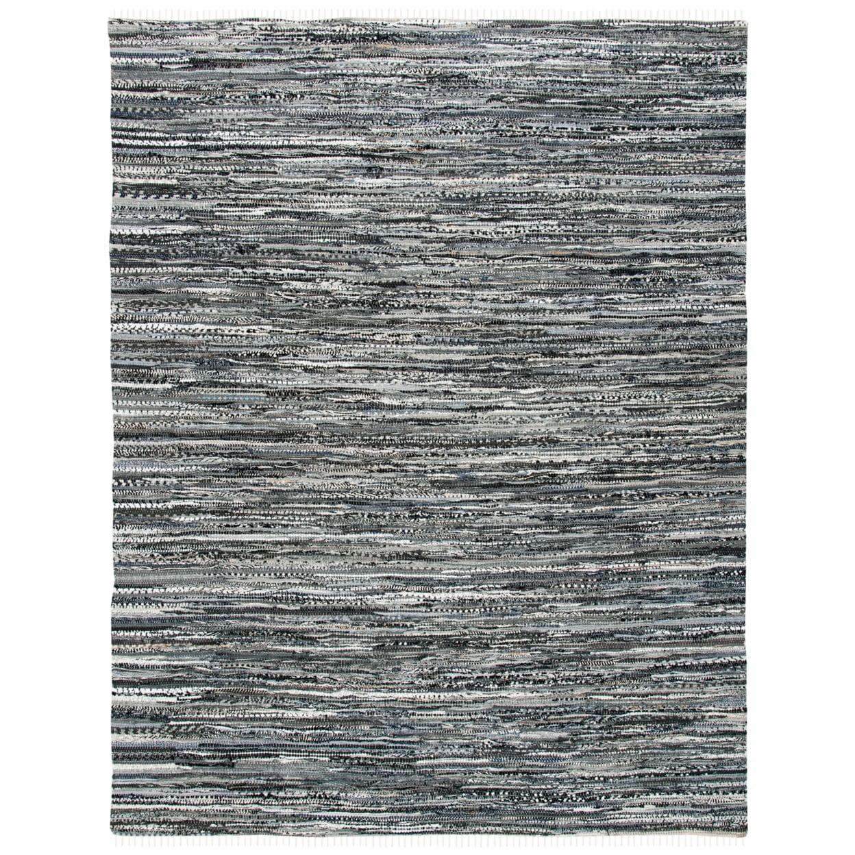Rag Area Rug RAR128 Hand Woven Area Rug - Grey - 8'9"x11'9" - Safavieh.