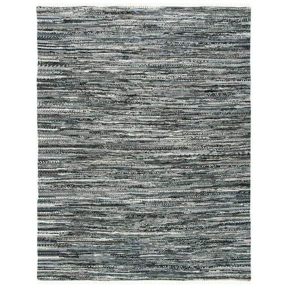 Rag Area Rug RAR128 Hand Woven Area Rug - Grey - 8'9"x11'9" - Safavieh.
