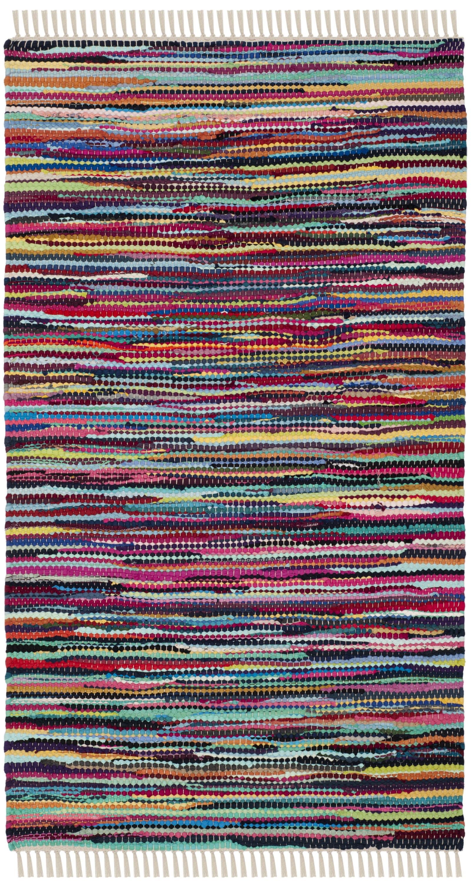 Rag Rug RAR128 Hand Woven Indoor Accent Rug - Multi - 3'x5' - Safavieh.