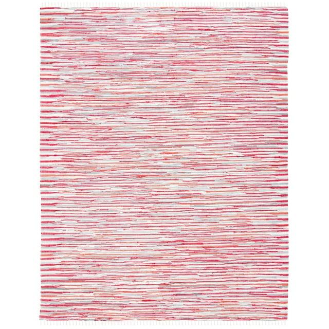 Rag Rug RAR129 Hand Woven Indoor Area Rug - Red/Multi - 5'x8' - Safavieh.