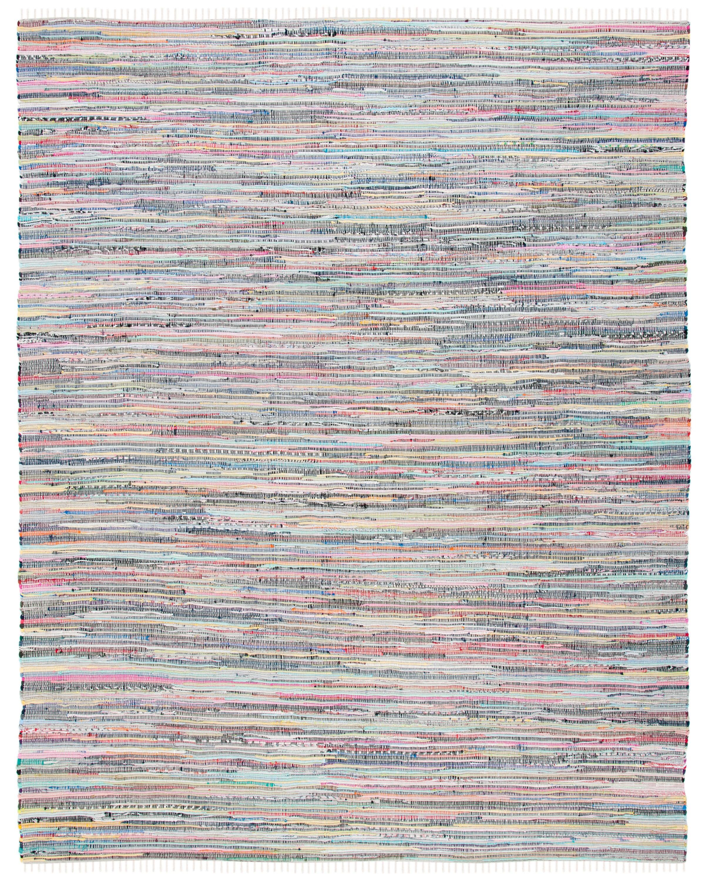 Rag Rug RAR121 Hand Woven Indoor Area Rug - Grey/Multi - 8'x10' - Safavieh.