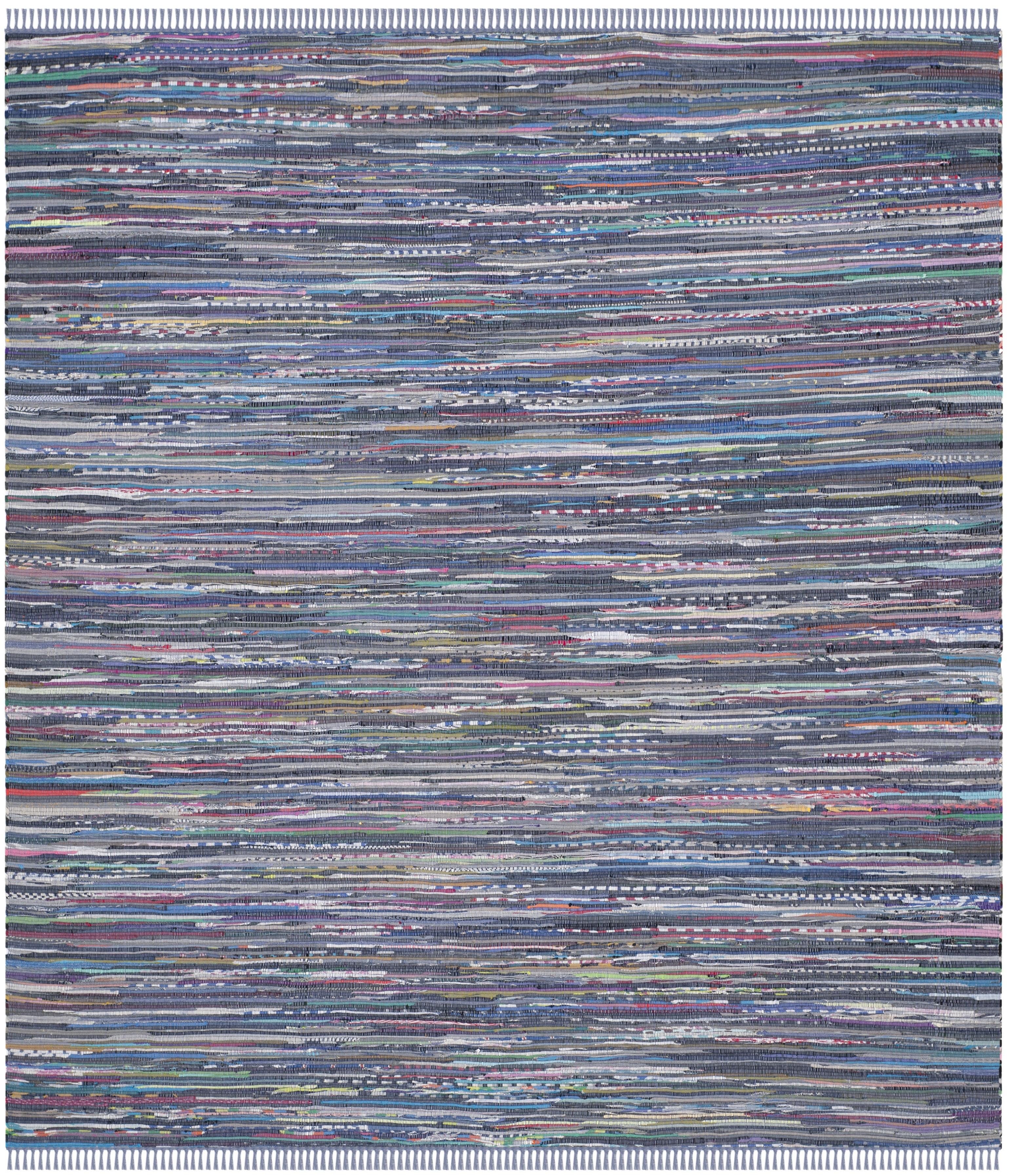 Rag Rug RAR121 Hand Woven Indoor Area Rug - Purple/Multi - 8'x10' - Safavieh.