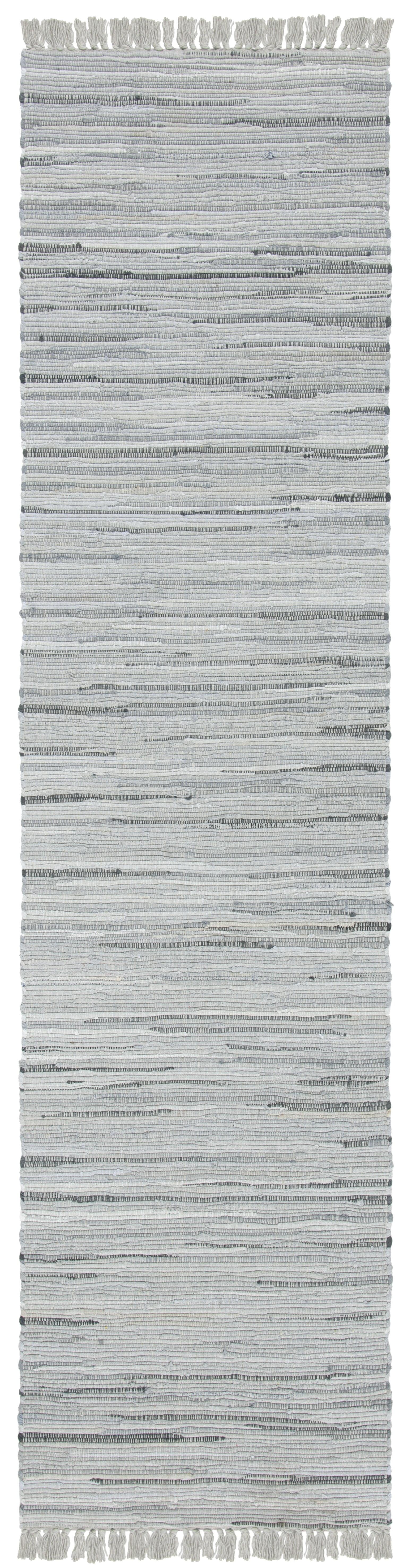 Rag Runner Rug RAR121 Hand Woven Runner Rug - Grey - 2'3"x22' - Safavieh.