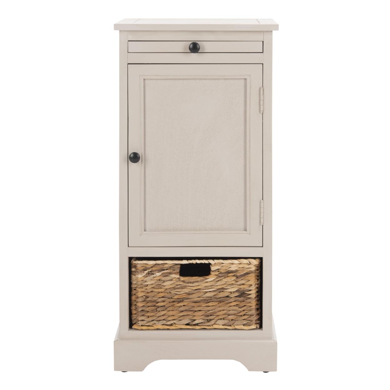 Raven Tall Storage Unit - Vintage Grey - Safavieh.