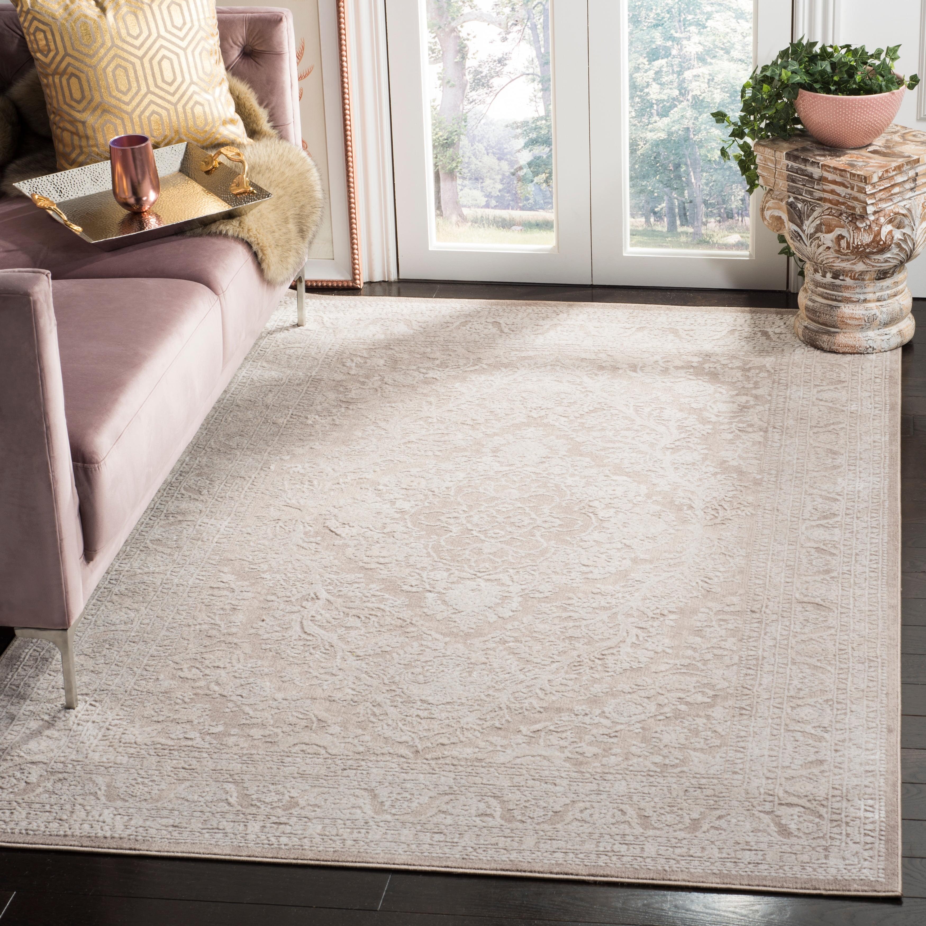 SAFAVIEH Reflection Alayna Traditional Area Rug, Beige/Cream, 4' x 6'