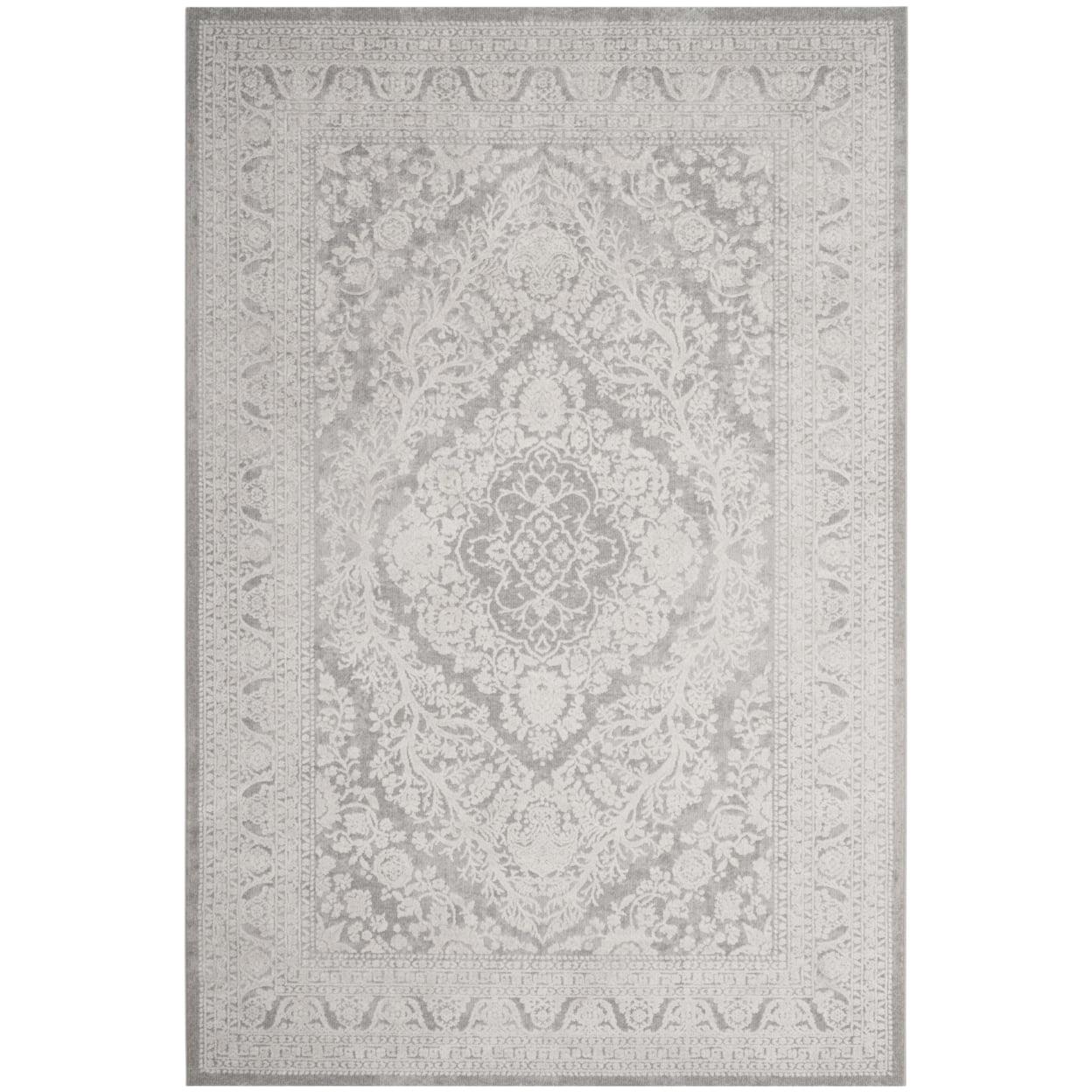 SAFAVIEH Reflection Alayna Traditional Area Rug, Light Grey/Cream, 5'1" x 7'6"