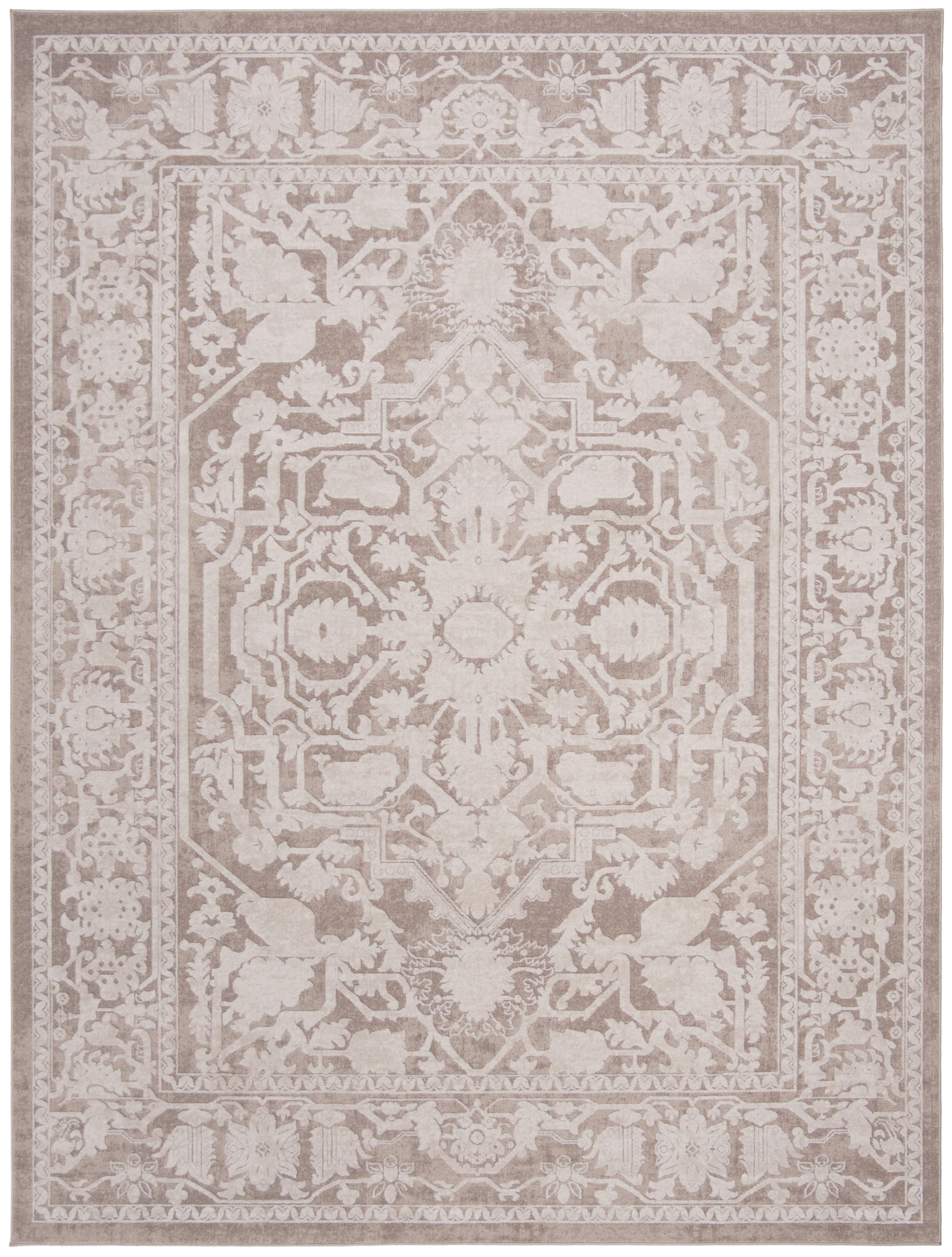 SAFAVIEH Reflection Christy Floral Bordered Area Rug, Beige/Cream, 9' x 12'