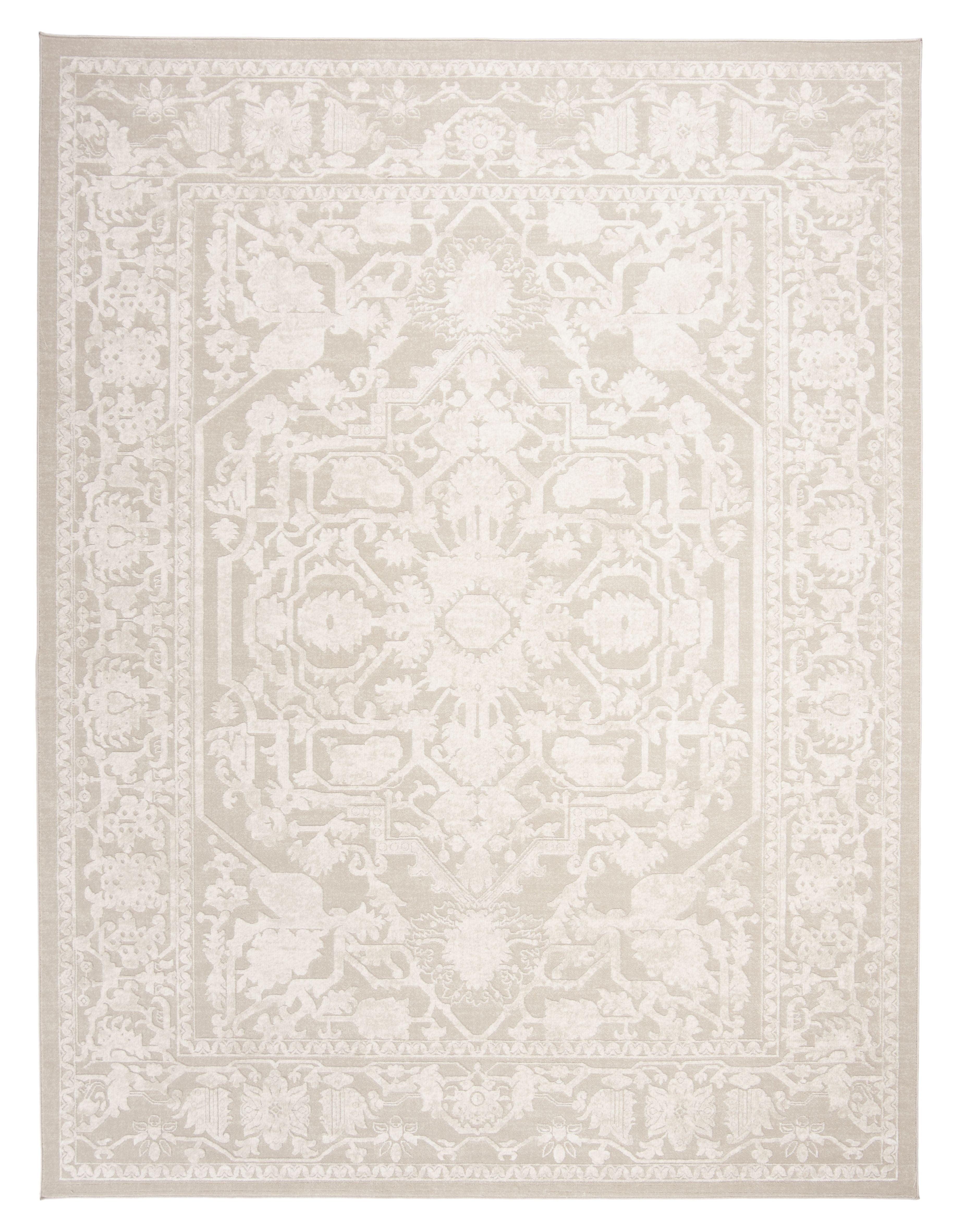 SAFAVIEH Reflection Christy Floral Bordered Area Rug, Cream/Ivory, 9' x 12'