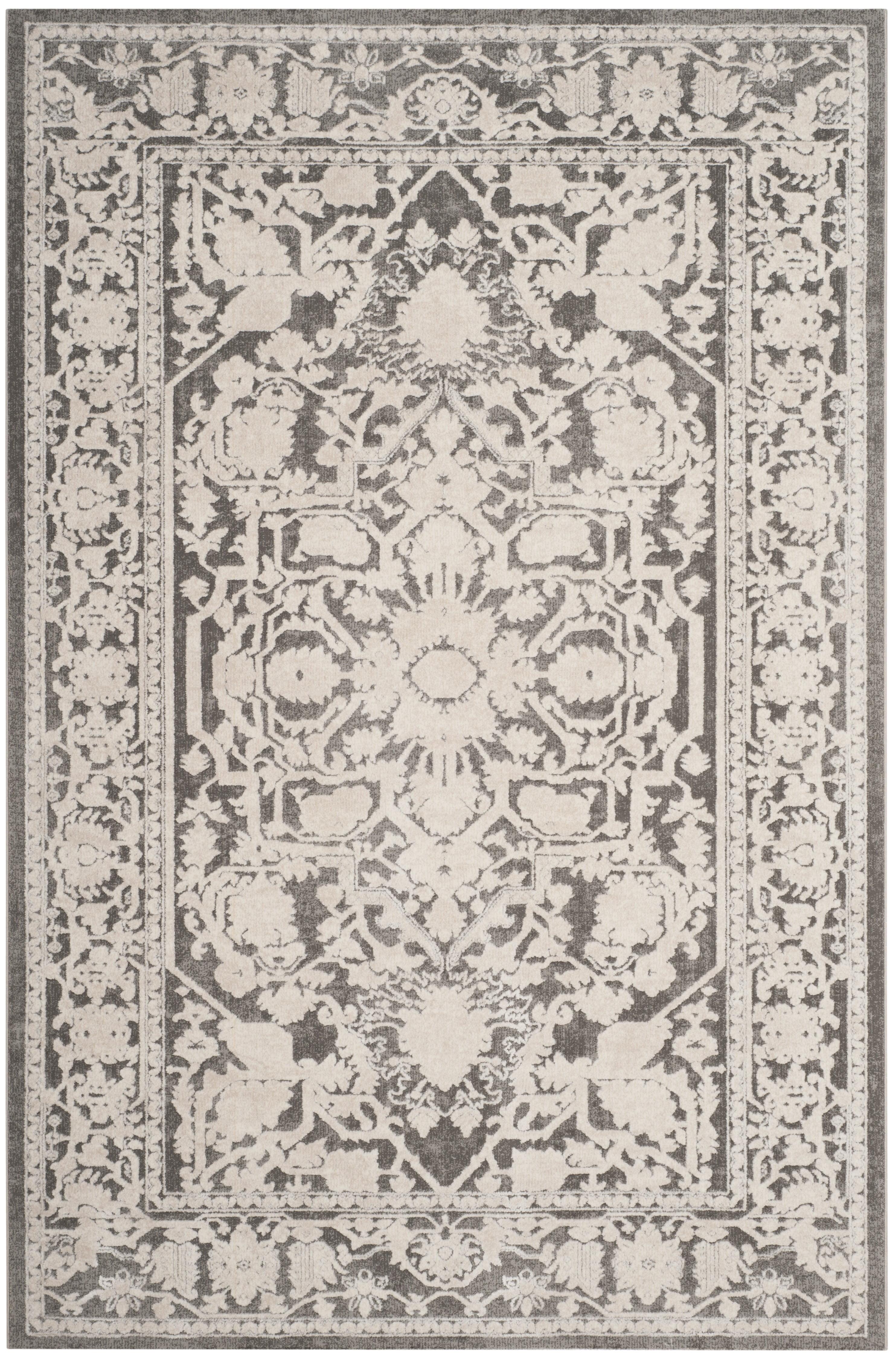 Reflection RFT665 Power Loomed Indoor Accent Rug - Dark Grey/Cream - 3'x5' - Safavieh.