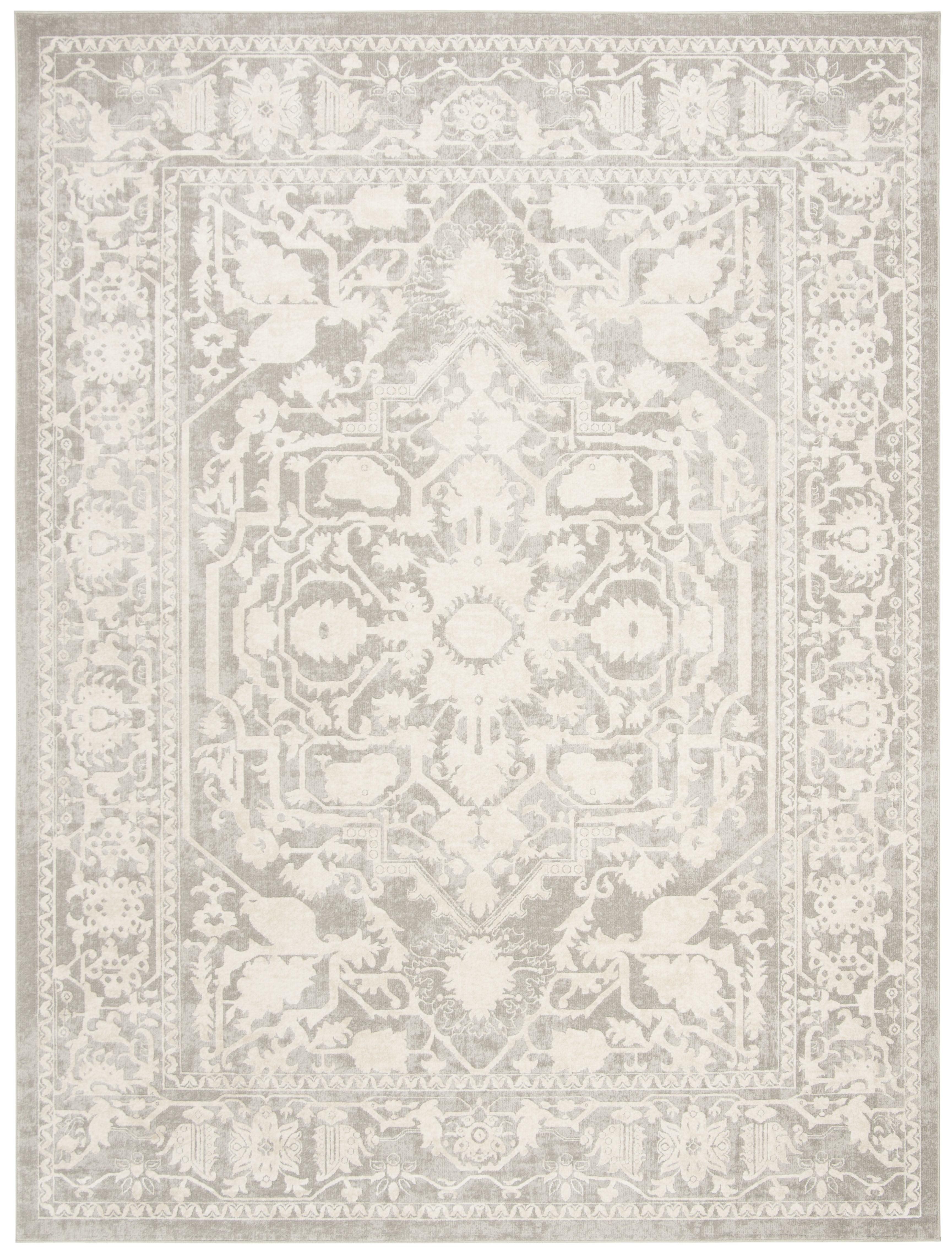 Reflection RFT665 Power Loomed Area Rug - Light Grey/Cream - 8'x10' - Safavieh.