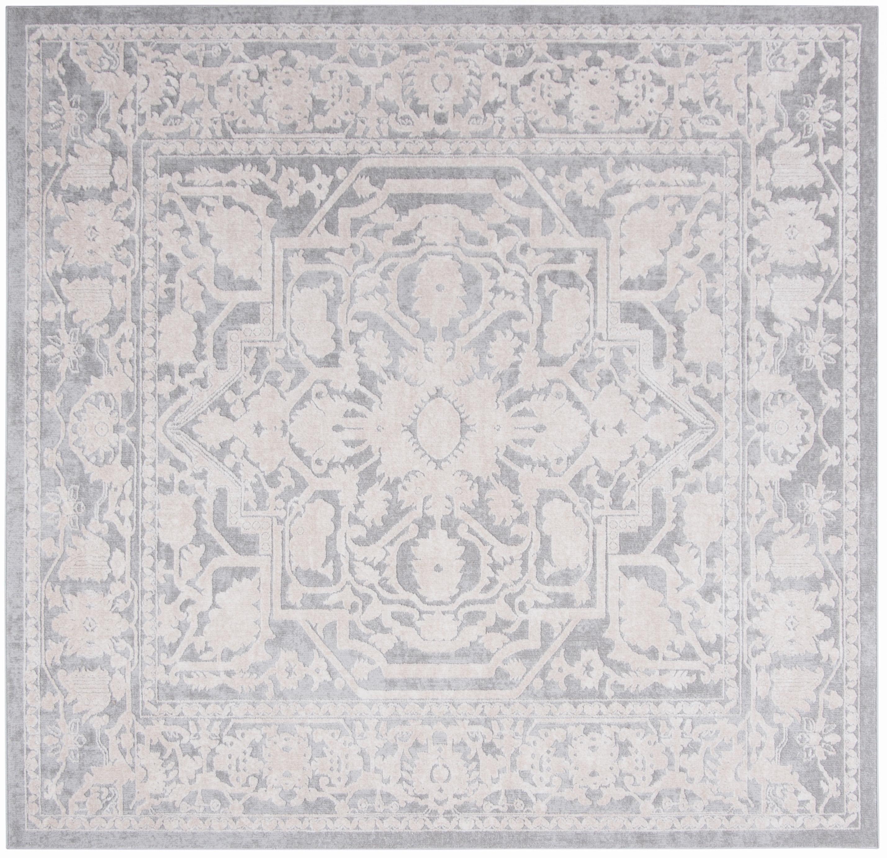 Reflection RFT665 Power Loomed Area Rug - Light Grey/Cream - 3'x3' - Safavieh.