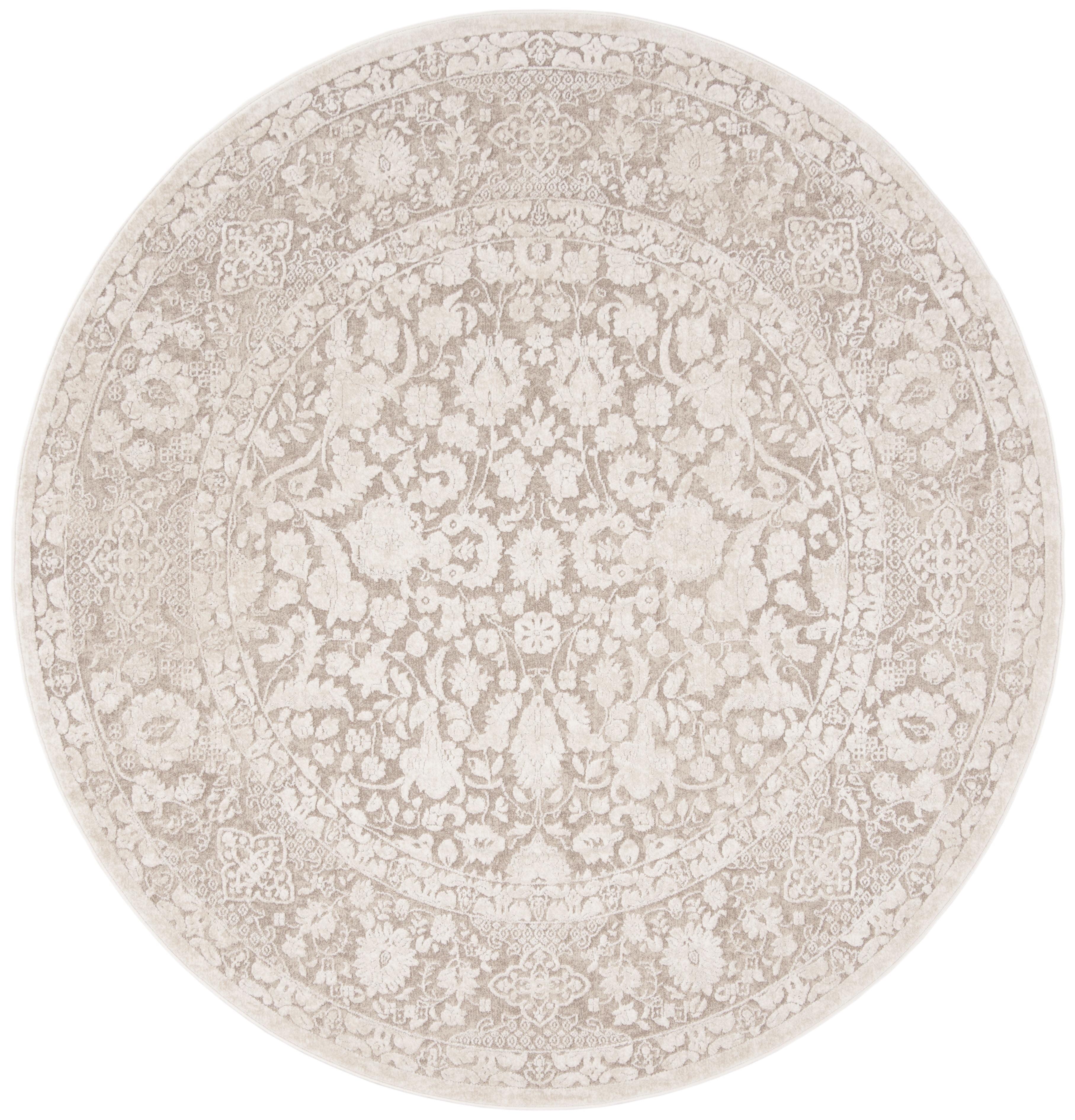 Reflection RFT667 Power Loomed Indoor Area Rug - Beige/Cream - 6'7" round - Safavieh.