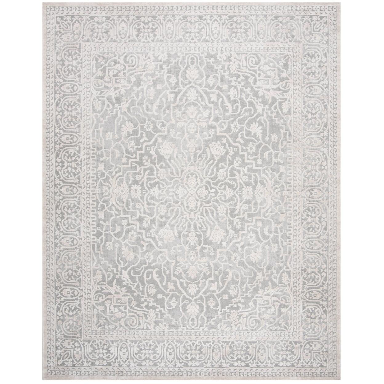 SAFAVIEH Reflection Dolkar Traditional Area Rug, Light Grey/Cream, 10' x 14'