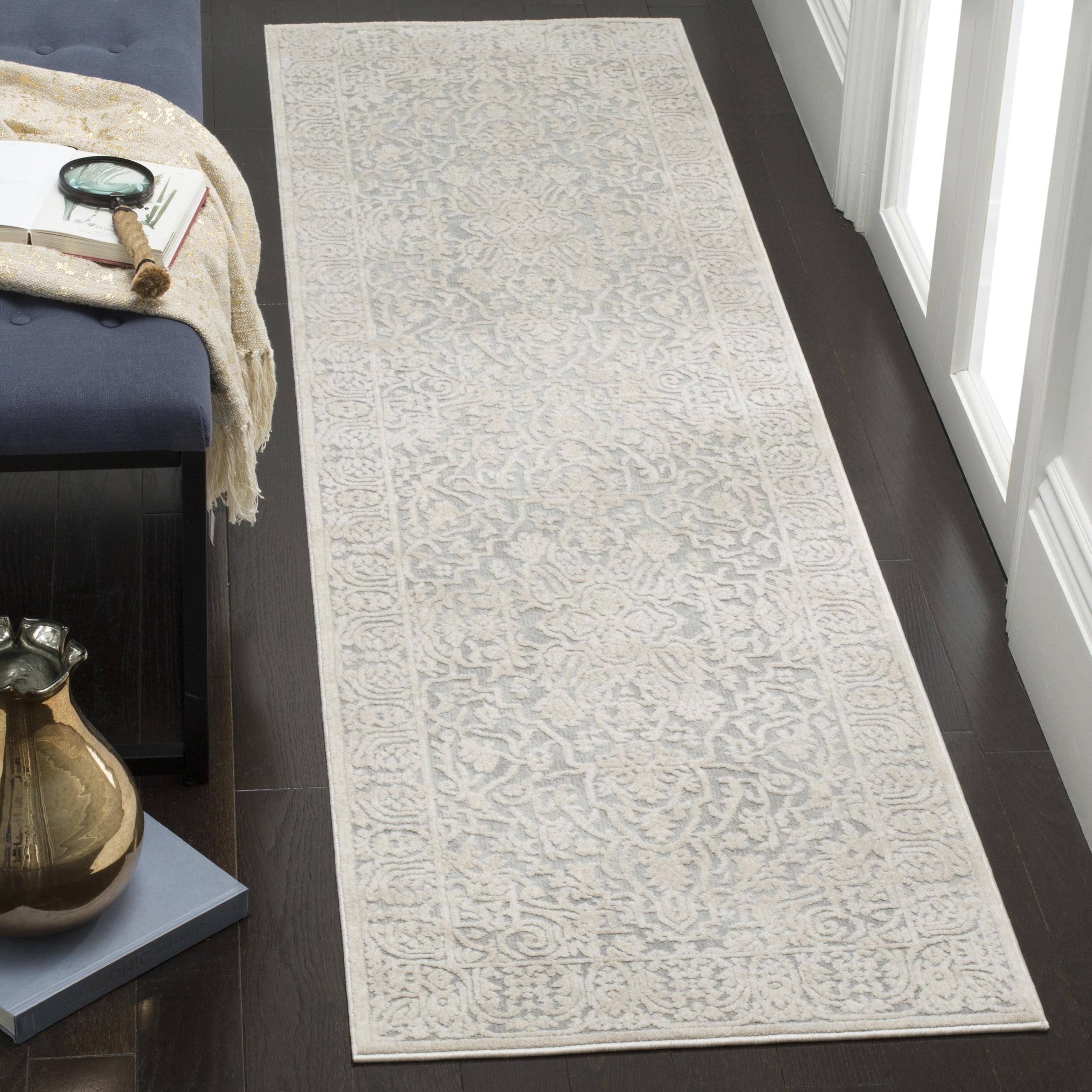 Reflection RFT670 Power Loomed Runner Rug - Light Grey/Cream - 2'3"x12' - Safavieh.