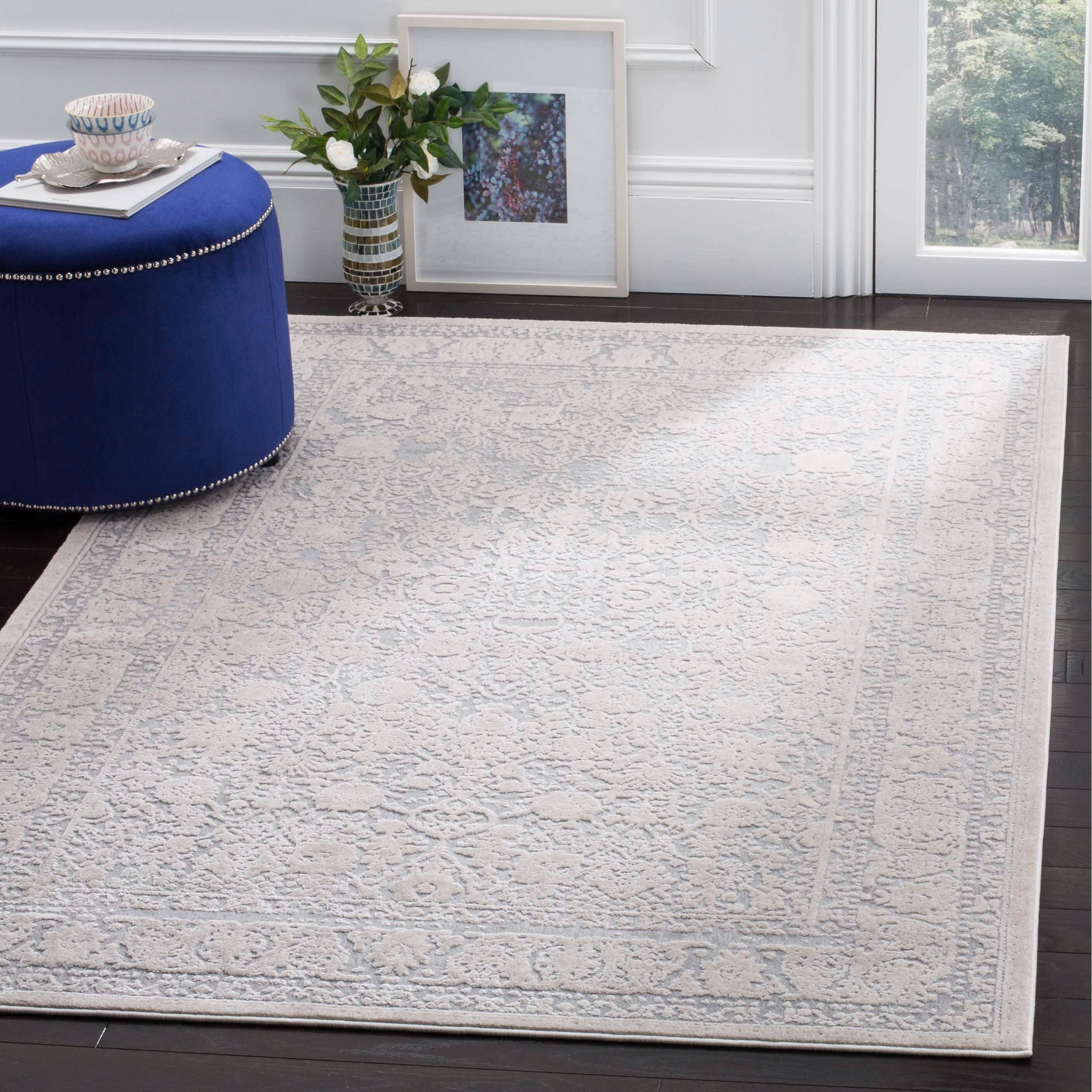 Reflection RFT663 Power Loomed Indoor Area Rug - 6'x9' - Light Grey/Cream - Safavieh