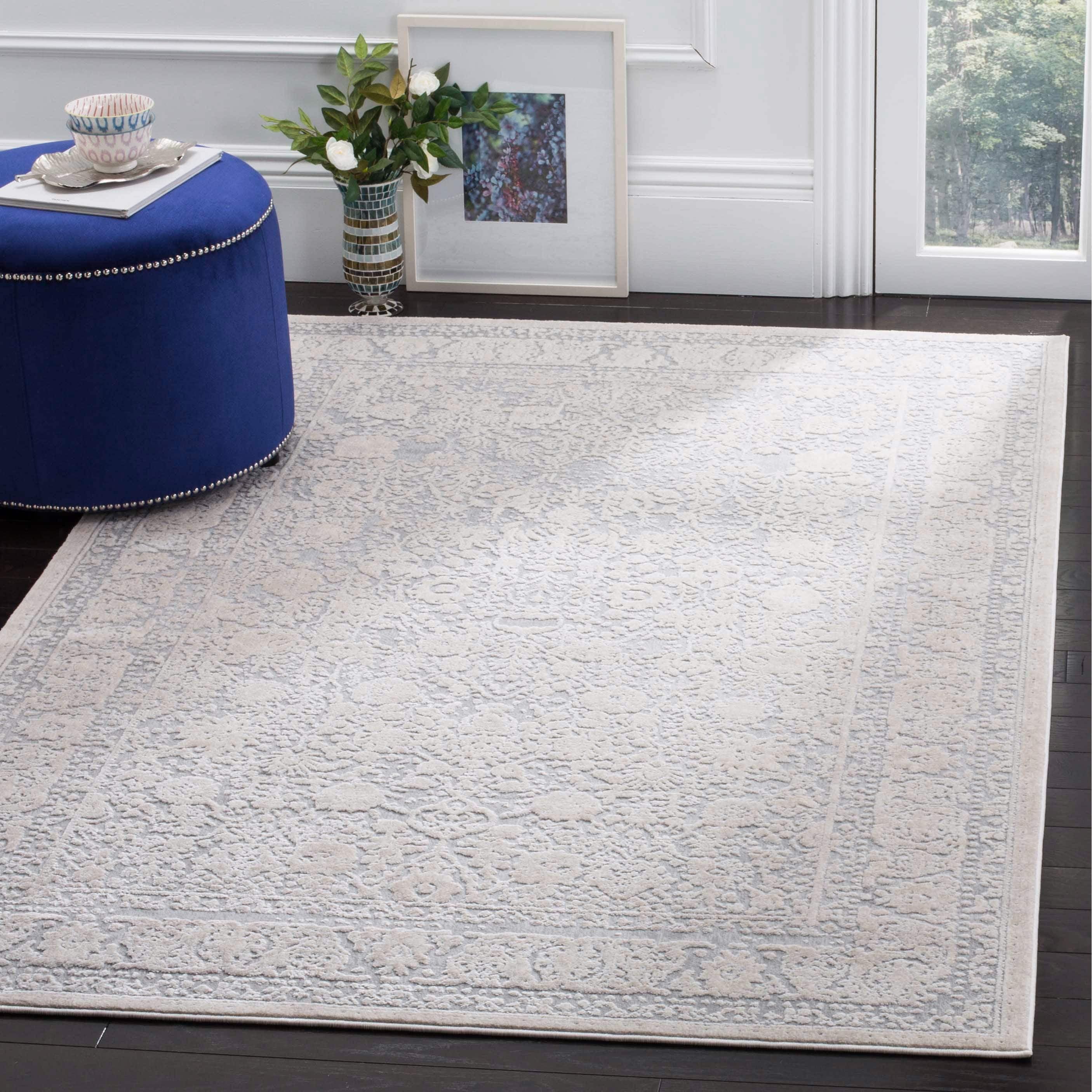 Reflection RFT663 Power Loomed Indoor Area Rug - 6'x9' - Light Grey/Cream - Safavieh