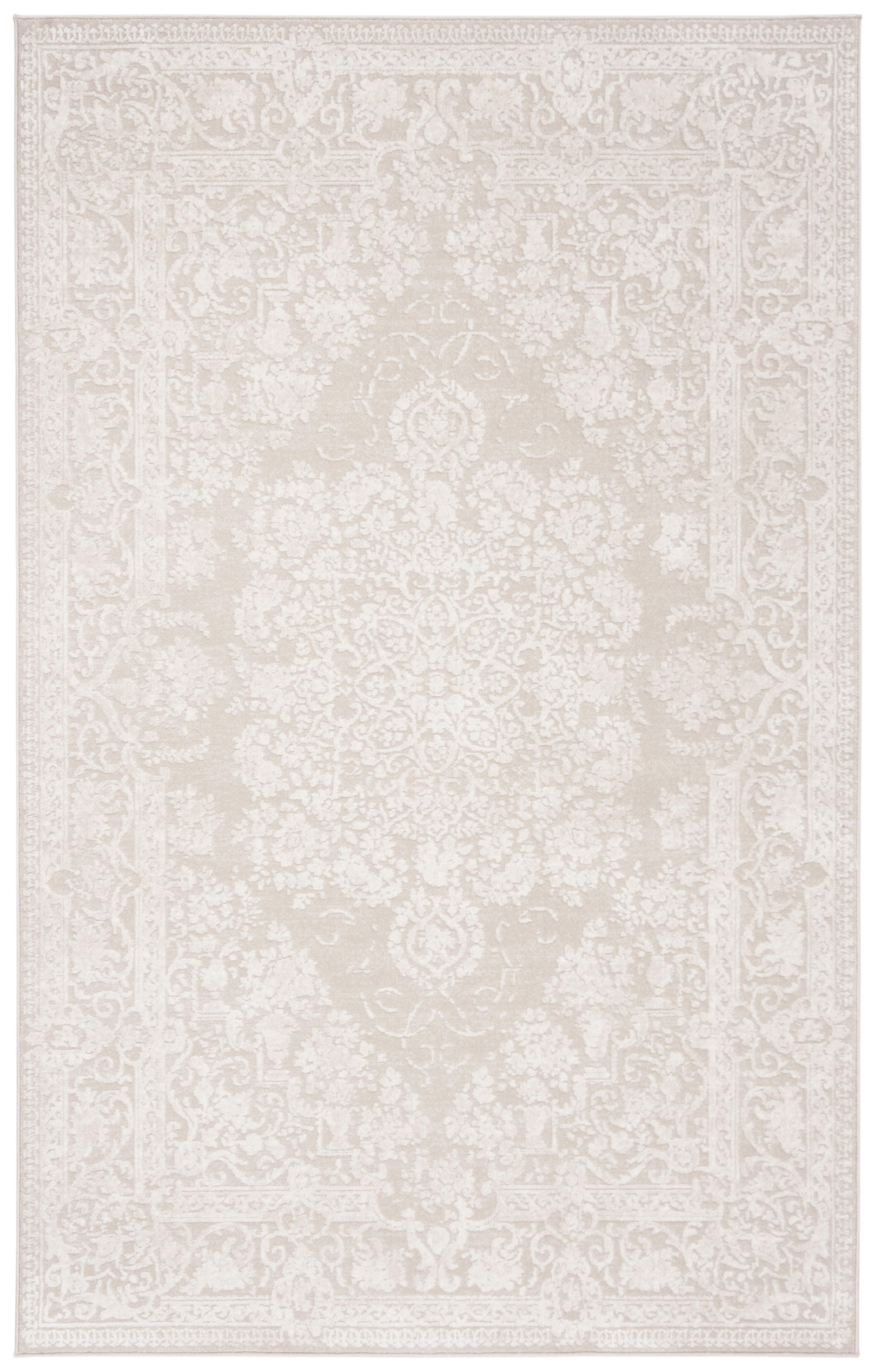 Ivory Elegance Floral Synthetic 11' x 15' Area Rug