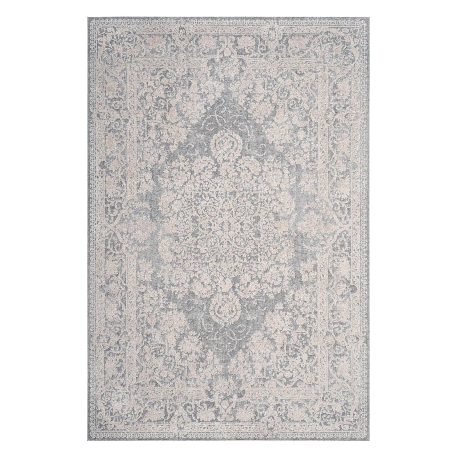 Reflection RFT664 Power Loomed Indoor Area Rug - Light Grey/Cream - 6'7" round - Safavieh.