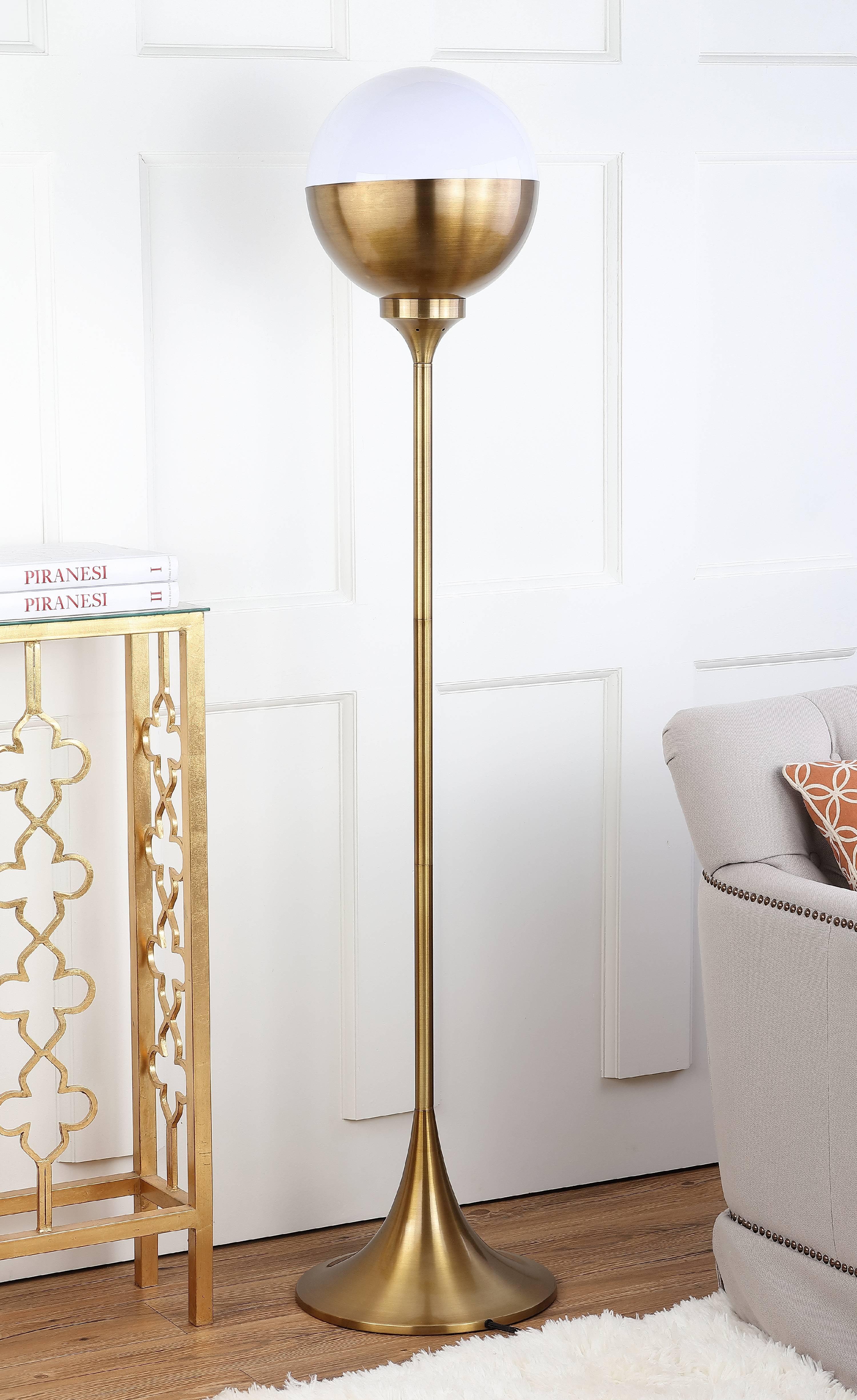 Renato Floor Lamp - Brass Gold - Safavieh