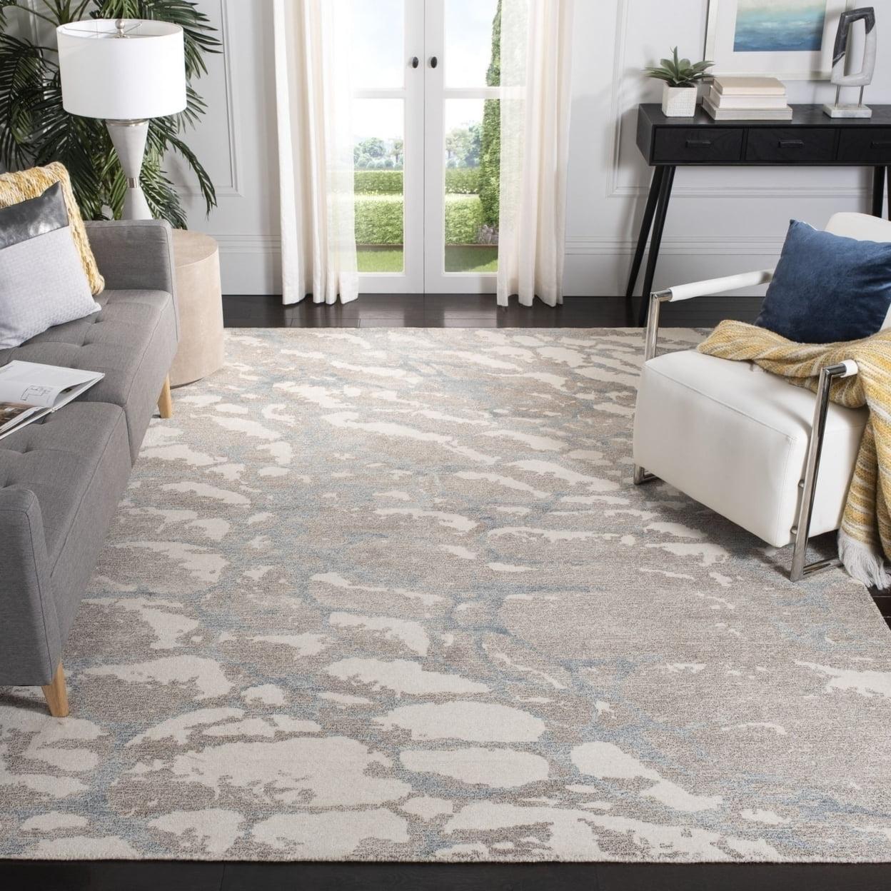 Restoration Vintage RVT112 Hand Tufted Indoor Accent Rug - 3'x5' - Light Brown/Ivory - Safavieh