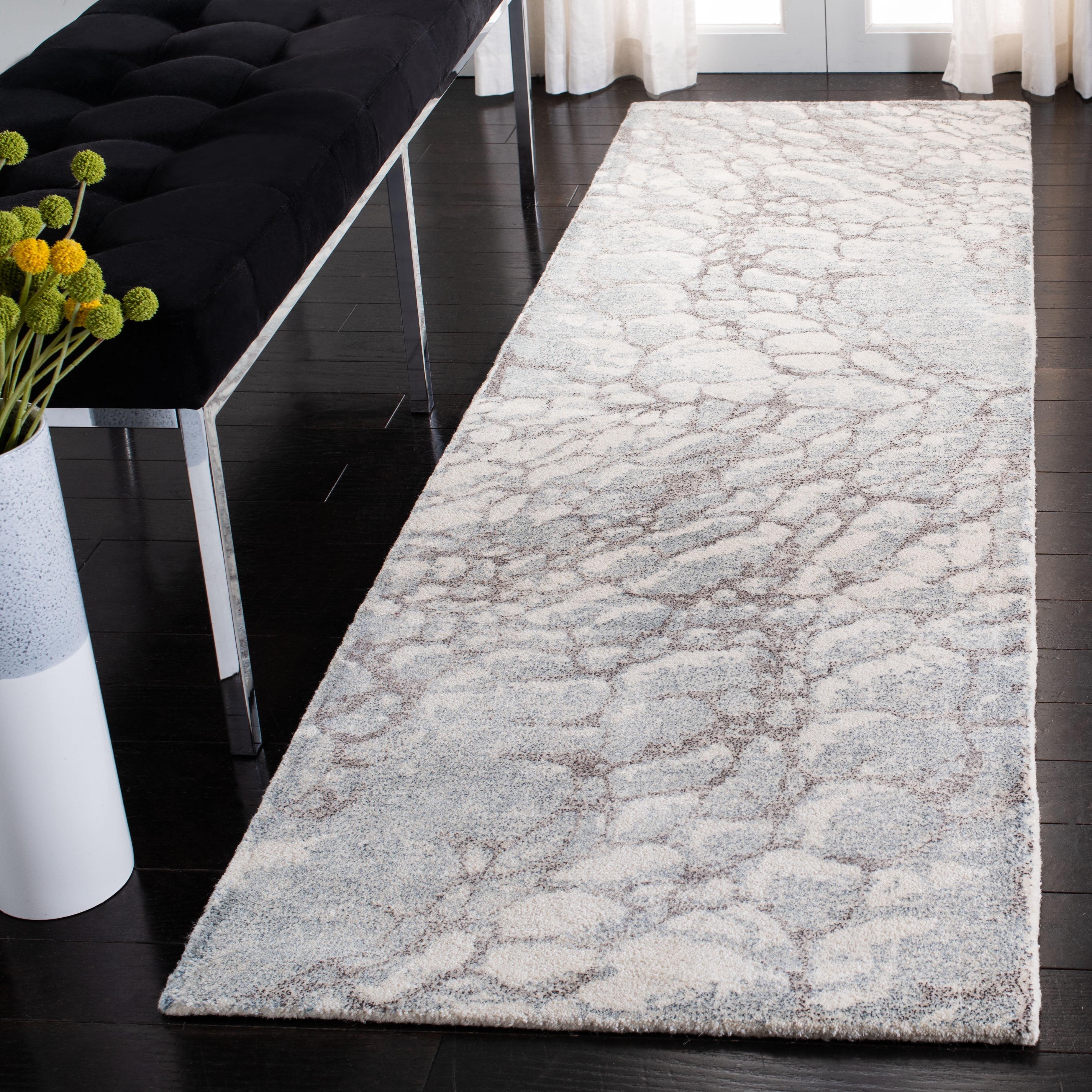 Restoration Vintage RVT112 Hand Tufted Indoor Runner Rug - 2'3"x8' - Grey/Ivory - Safavieh