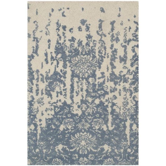 Restoration Vintage RVT104 Hand Tufted Indoor Accent Rug - 2'x3' - Ivory/Blue - Safavieh