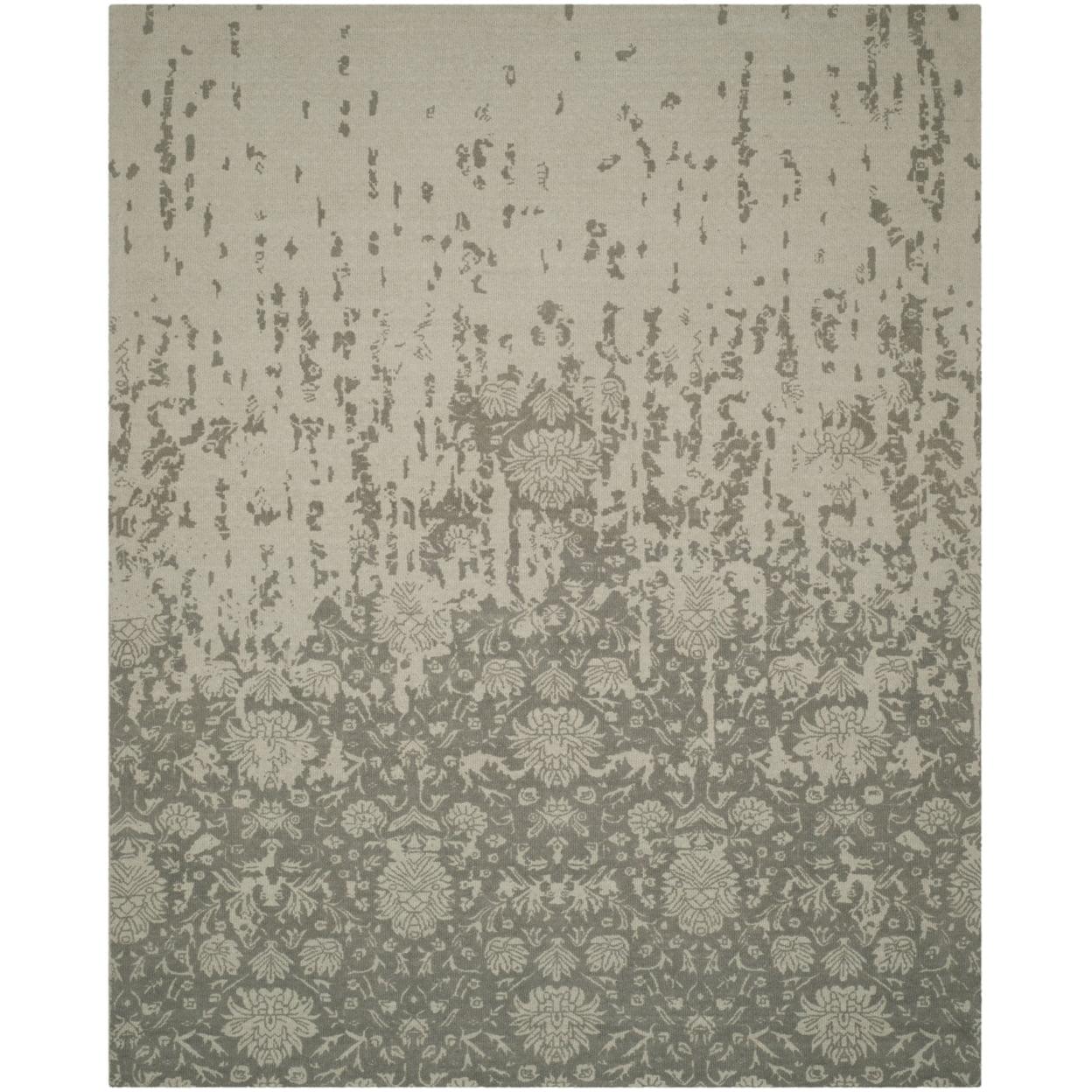 Restoration Vintage RVT104 Hand Tufted Indoor Area Rug - 6'x6' - Light Sage/Grey - Safavieh