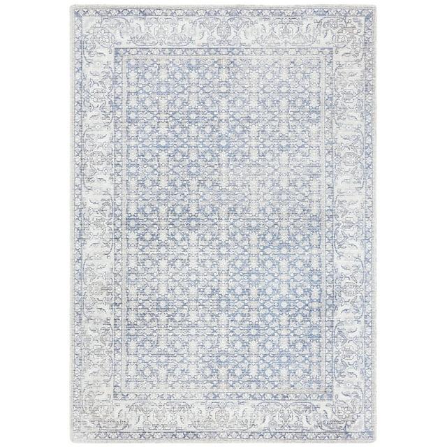 SAFAVIEH Restoration Vintage Delicia Geometric Area Rug, Blue/Ivory, 3' x 5'