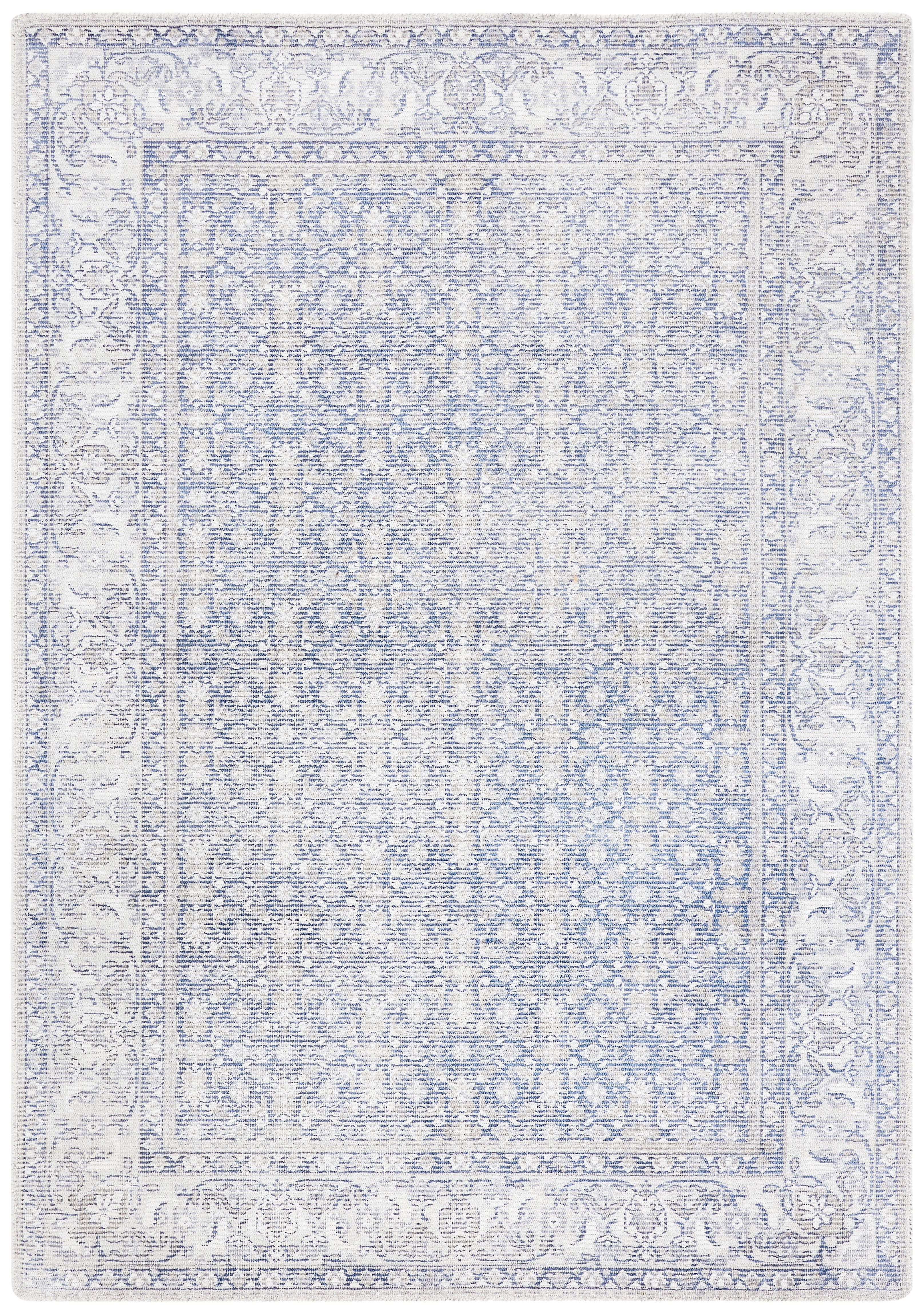 Restoration Vintage RVT706 Hand Loomed Indoor Area Rug - 5'x8' - Blue/Ivory - Safavieh