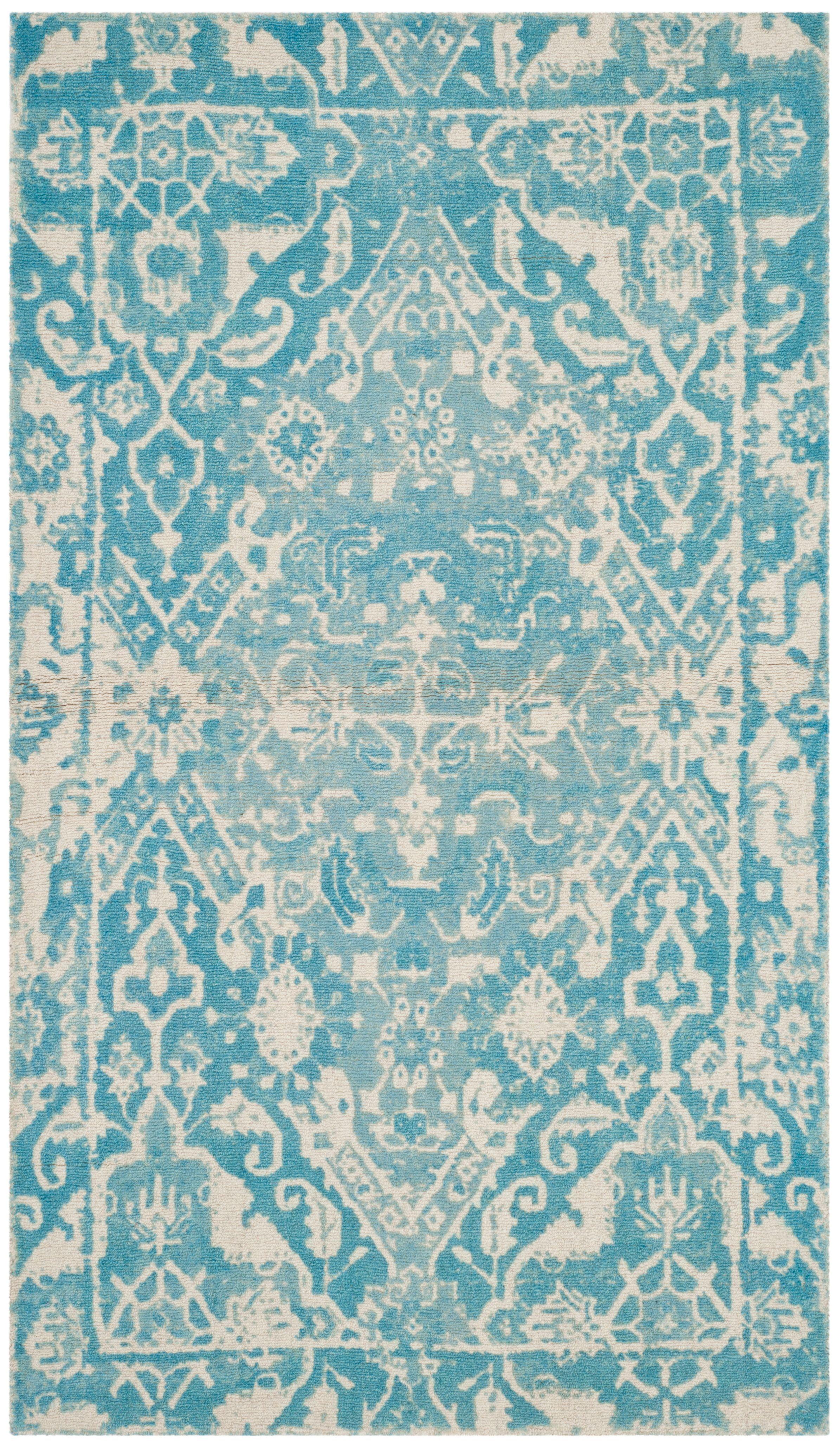 Restoration Vintage Hand Tufted Wool Oriental Rug