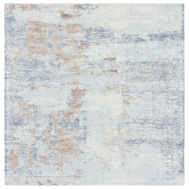 Restoration Vintage RVT113 Hand Tufted Area Rug - Blue/Brown - 6'x6' - Safavieh.