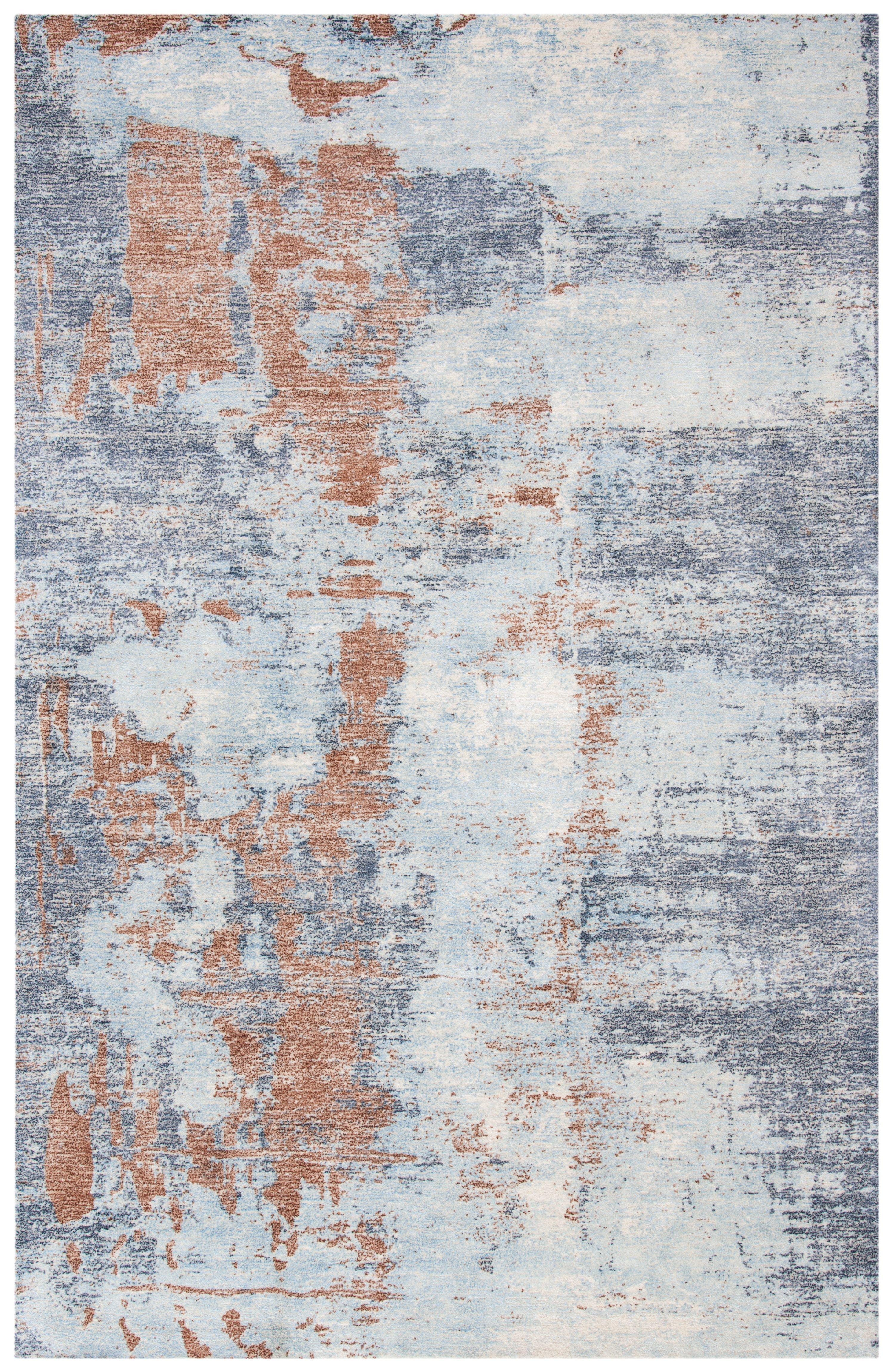 Restoration Vintage RVT113 Hand Tufted Area Rug - Blue/Brown - 5'x8' - Safavieh.