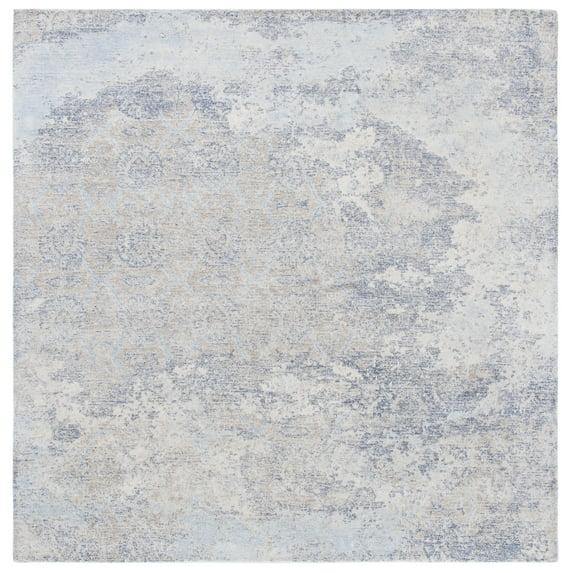 Restoration Vintage RVT111 Hand Tufted Indoor Area Rug - 6'x6' - Blue/Ivory - Safavieh